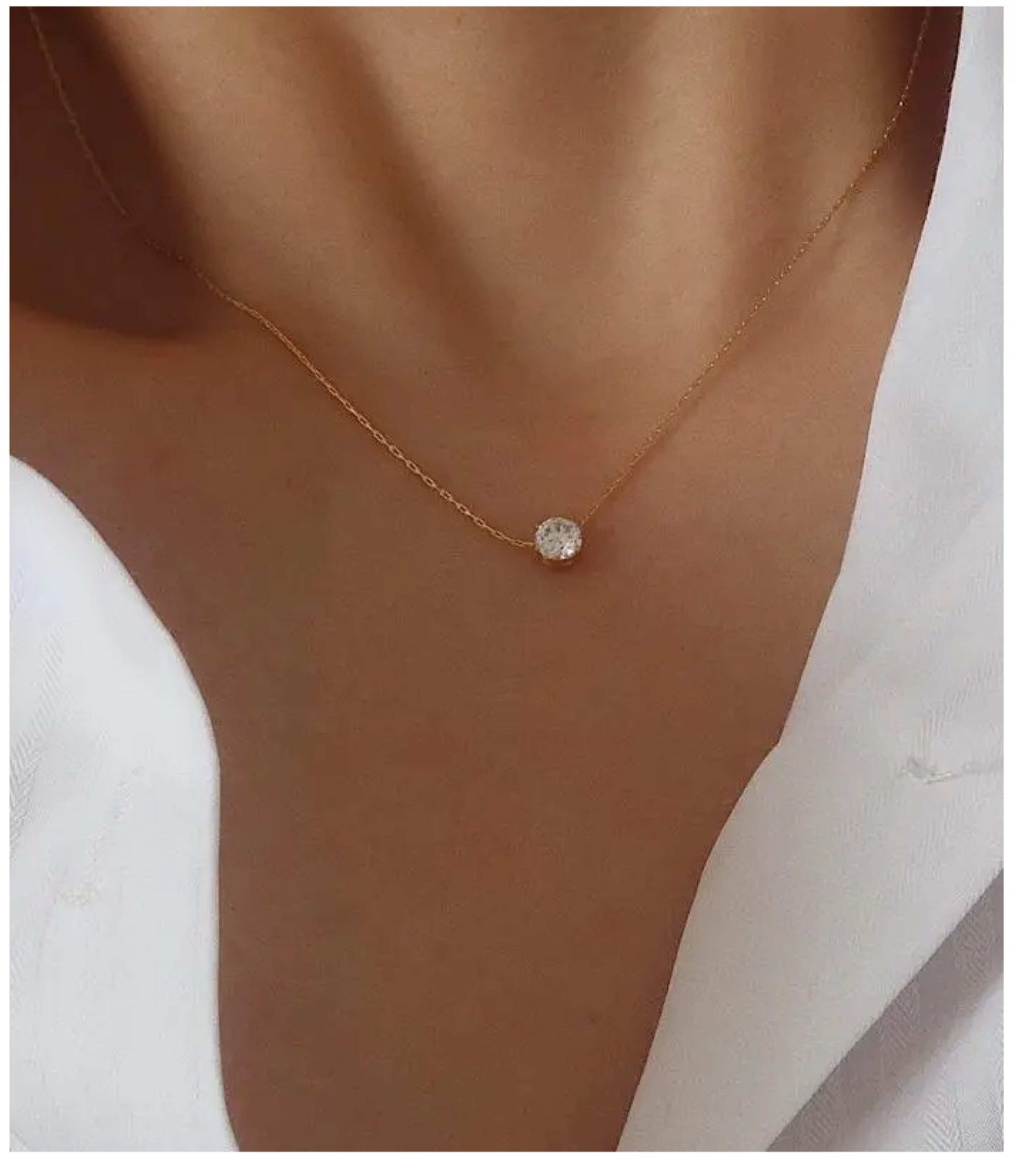 Anti Tarnish Waterproof Diamond Necklace - Buy Online Now