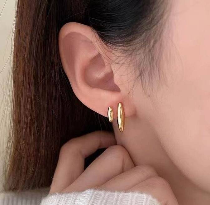 Korean Golden Lines Earrings - Urban Era Jewel