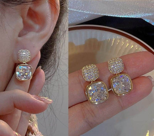 Korean Luxury style Crystal Earring - Urban Era Jewel