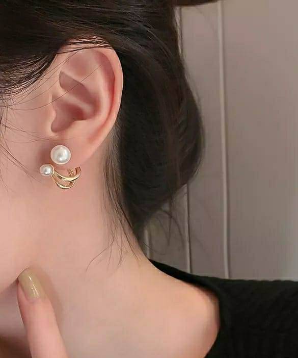 Korean Ear Studs with Pearl - Urban Era Jewel