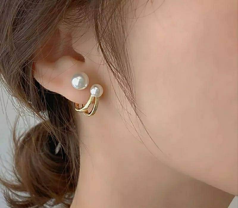 Korean Ear Studs with Pearl - Urban Era Jewel