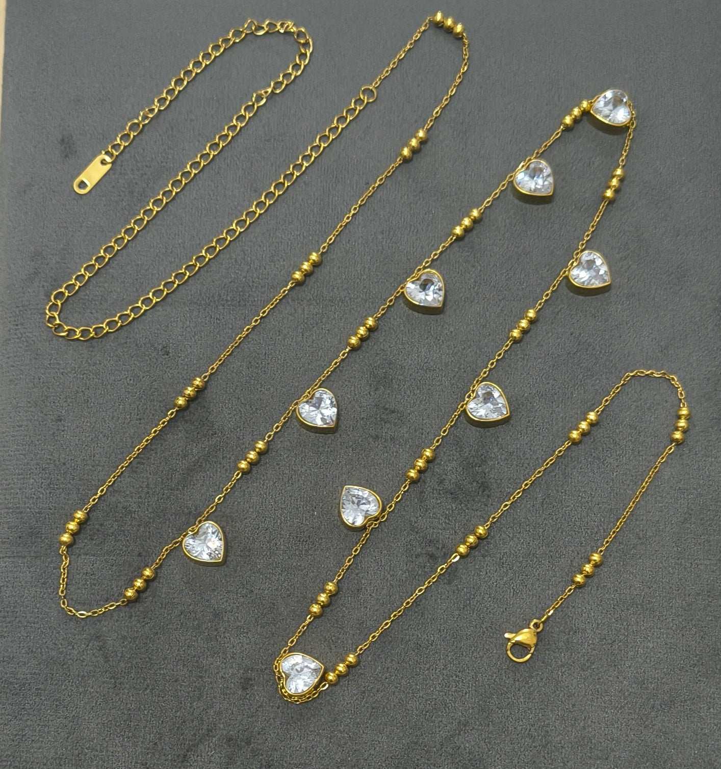 Anti Tarnish Bold Hearts Waist Chain 18K Gold Plated