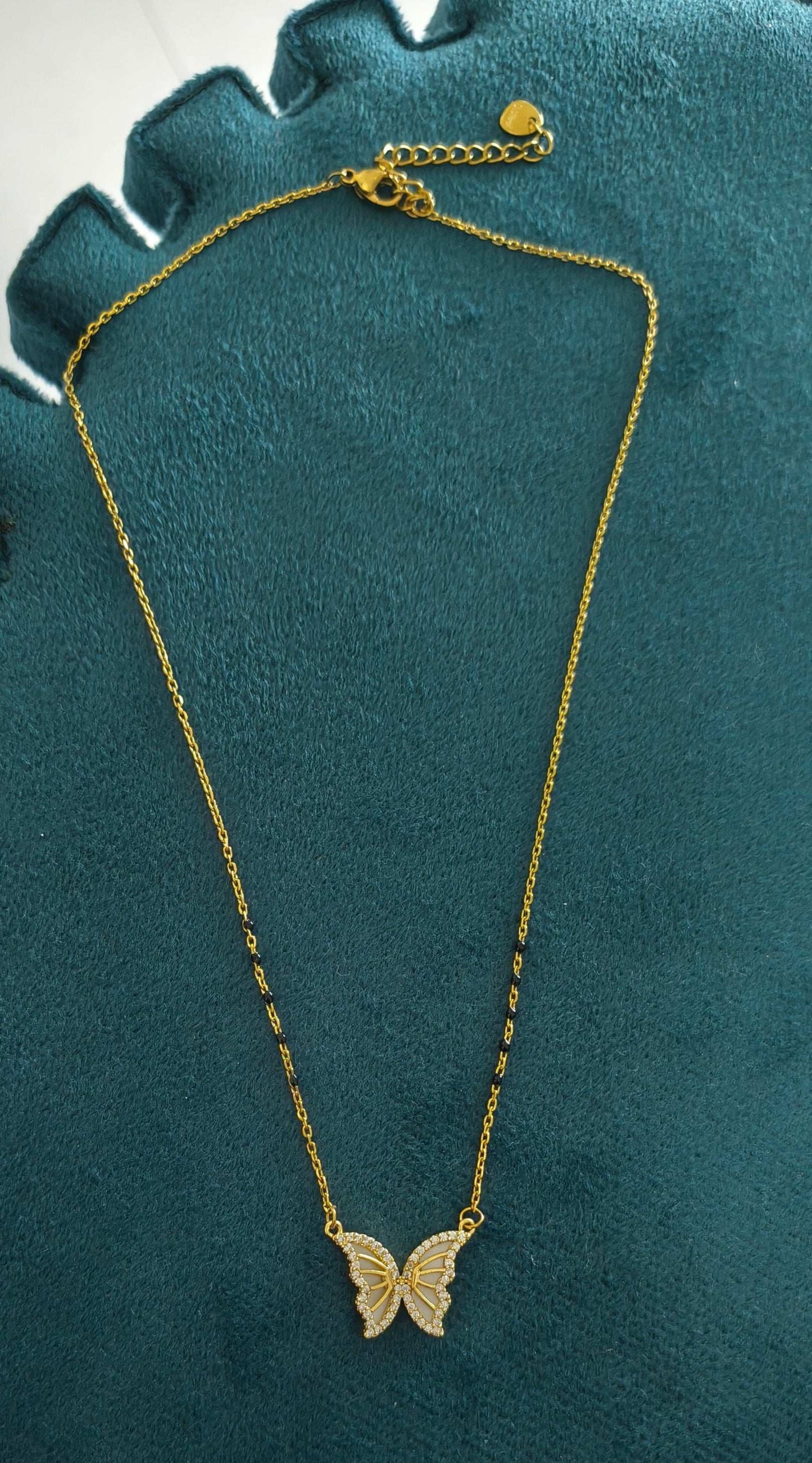 Anti Tarnish Butterfly Style Mangalsutra 18K Gold Plated