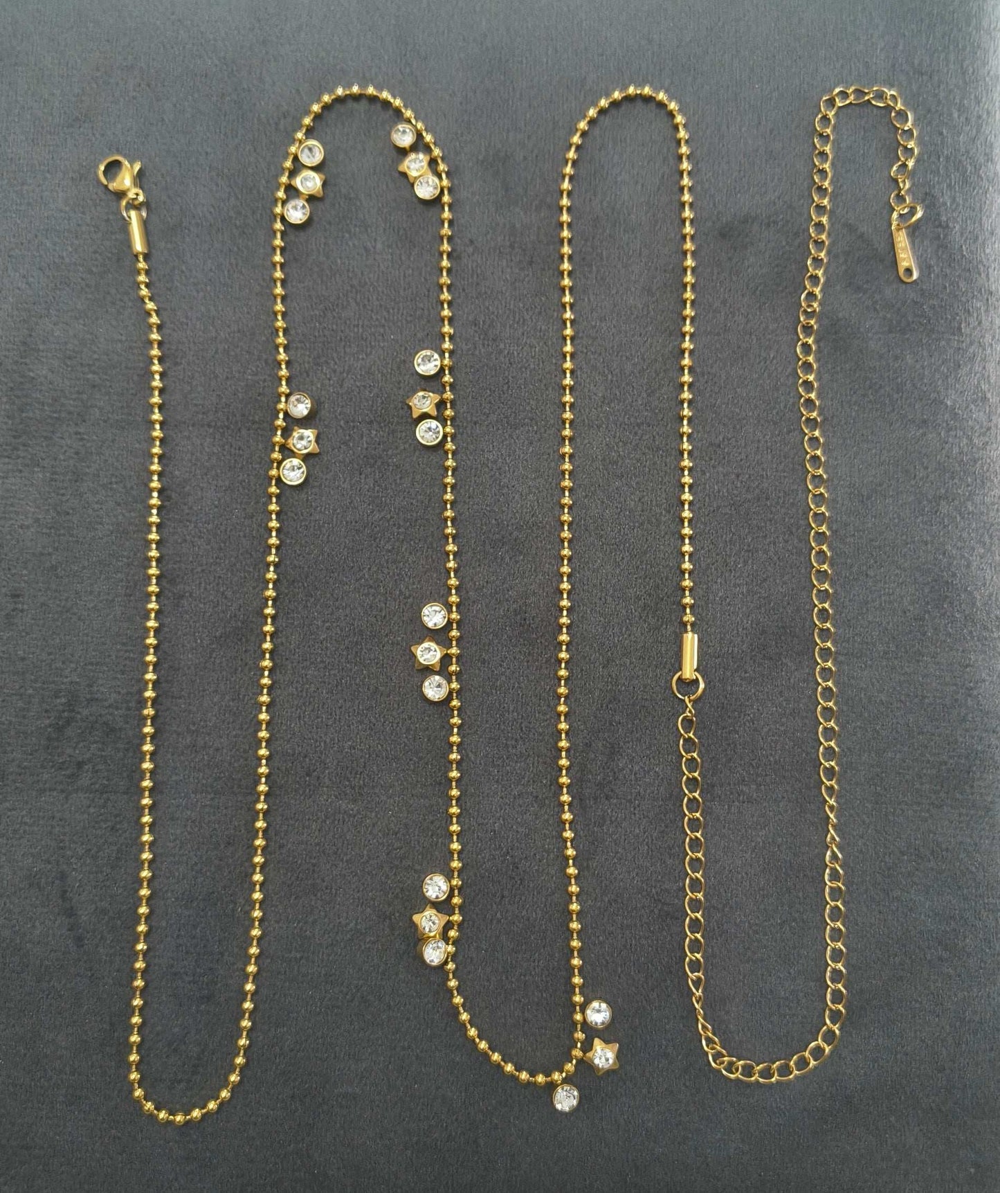 Anti tarnish Star Studded Waist Chain 18K Gold Plated