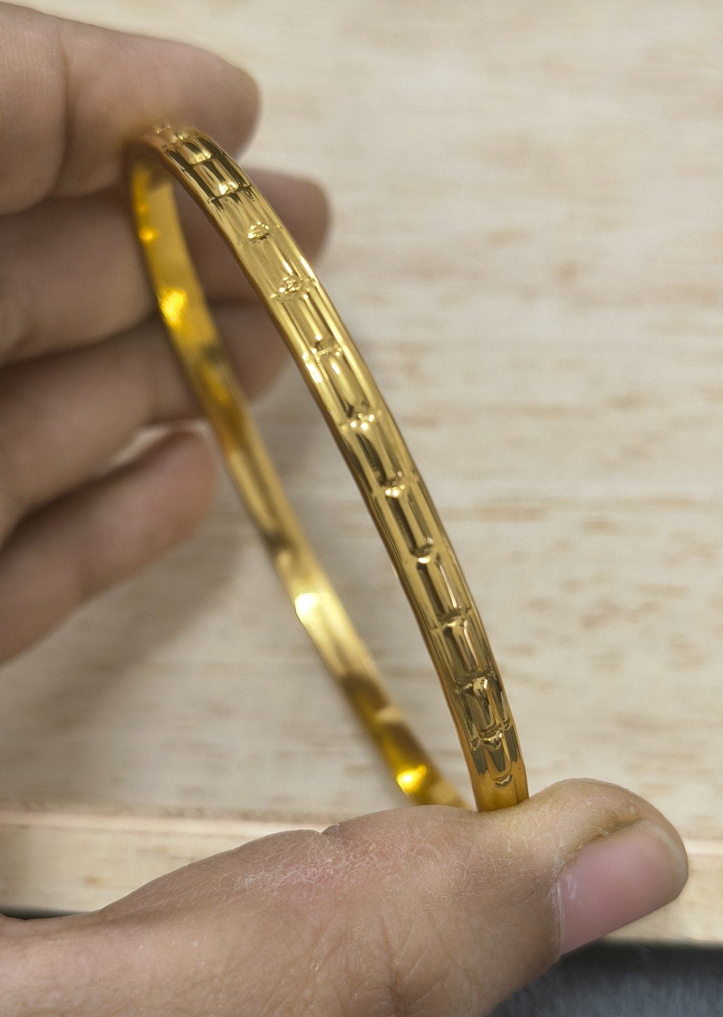 Anti Tarnish Bangle Designer Box Print 18K Gold Plated