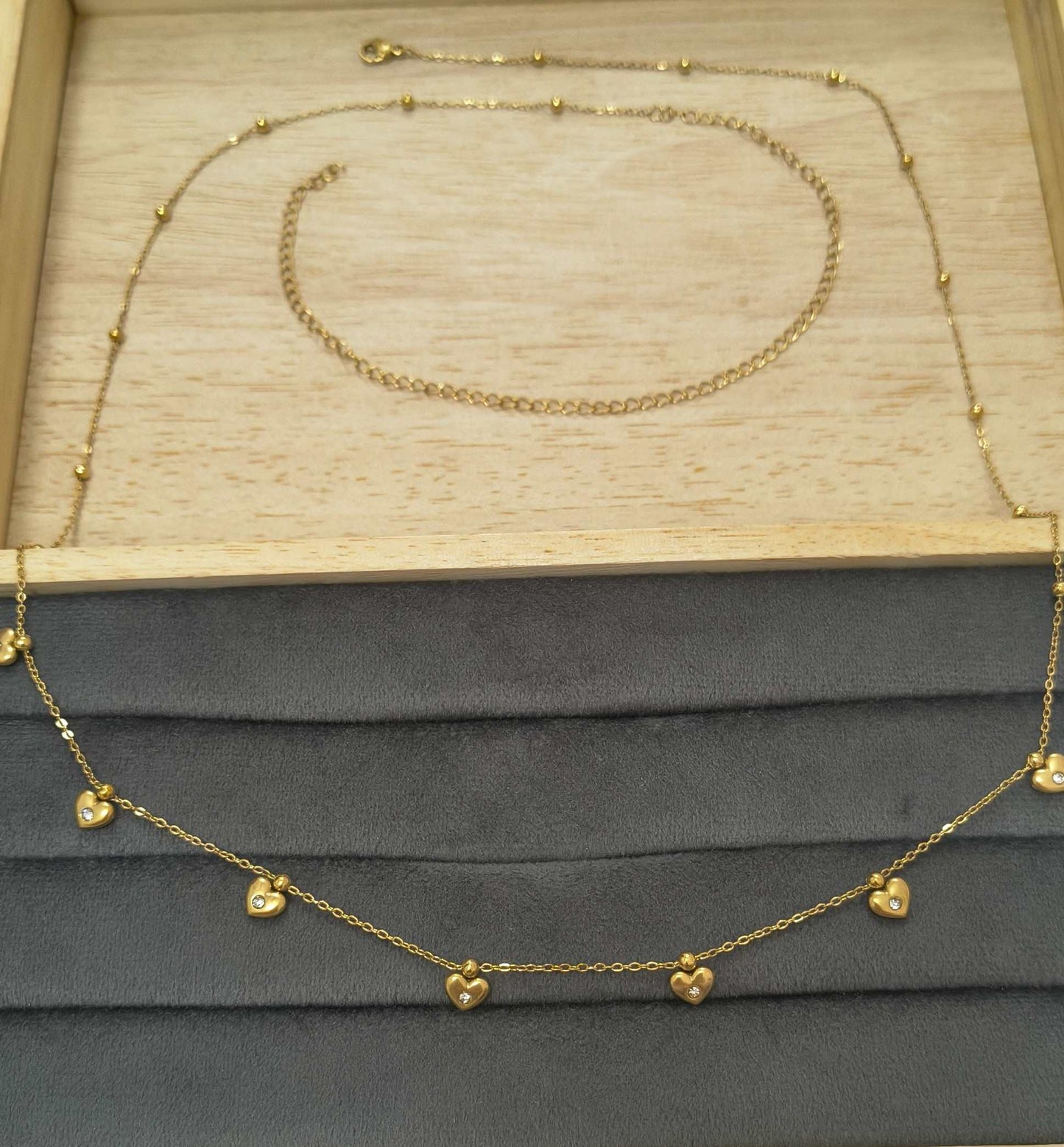 Anti Tarnish Bold Hearts Waist Chain 18K Gold Plated