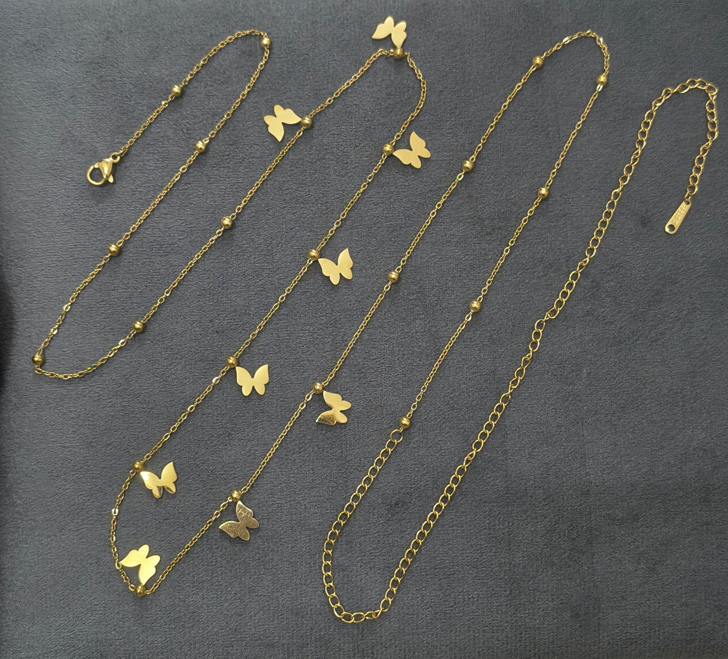 Anti Tarnish Butterfly Charm Waist Chain 18K Gold Plated