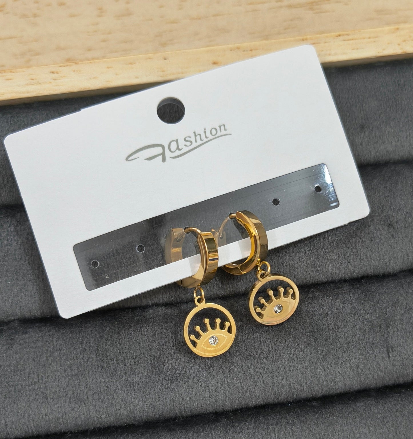 Anti Tarnish Cute Evil Eye Drop Earring 18K Gold Plated