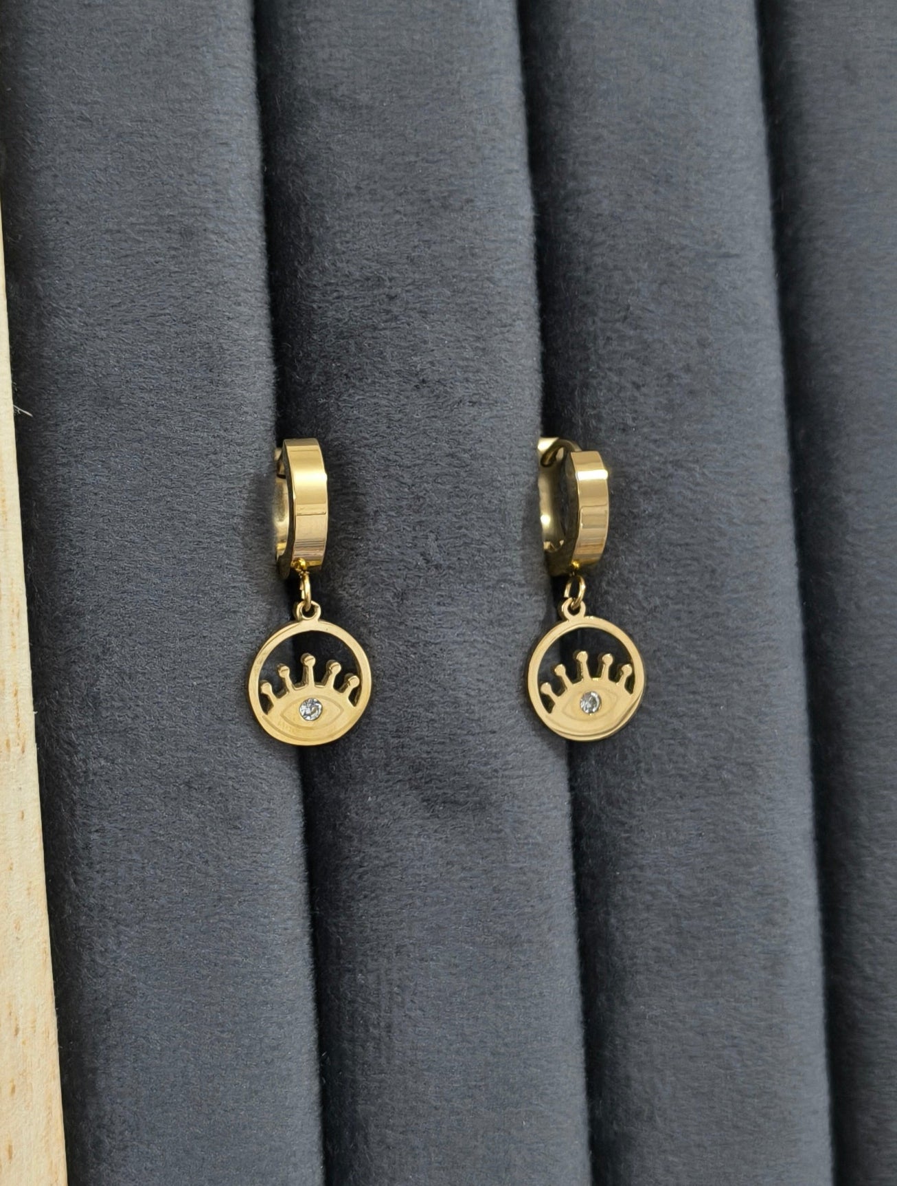 Anti Tarnish Cute Evil Eye Drop Earring 18K Gold Plated