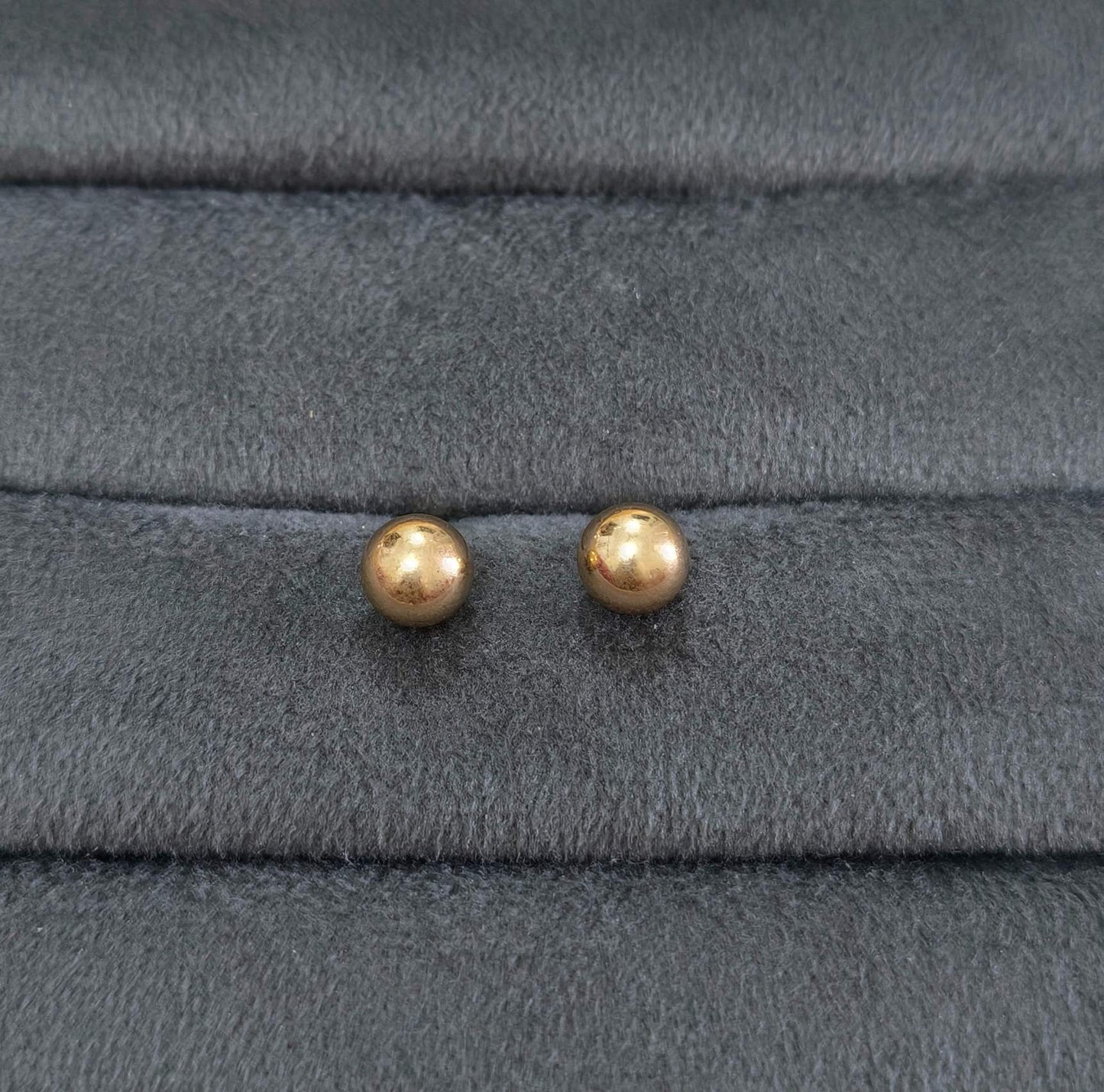 Anti Tarnish Dazzling Ball Studs 18K Gold Plated