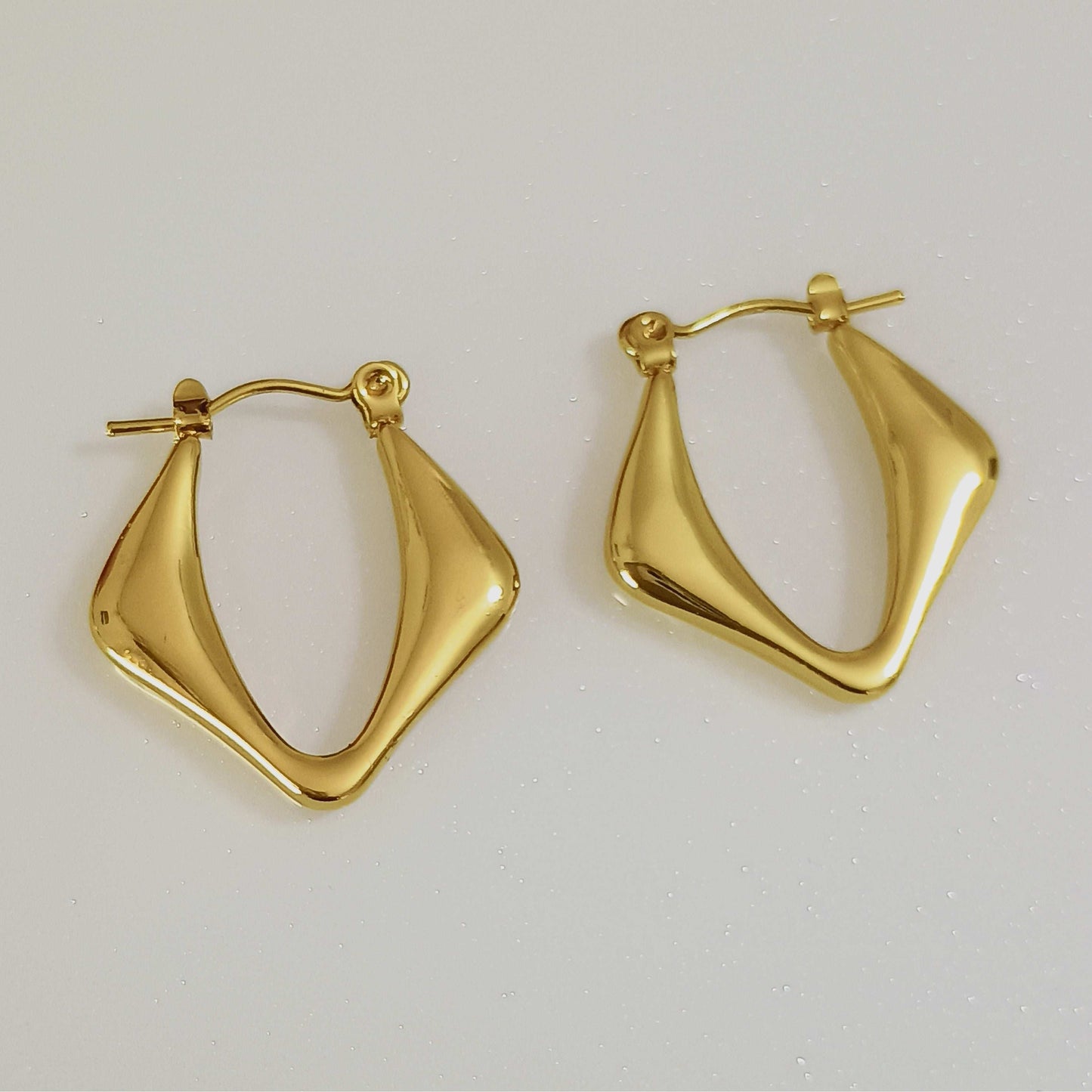 Anti tarnish Golden Geometric Shaped Hoop earrings - Urban Era Jewel