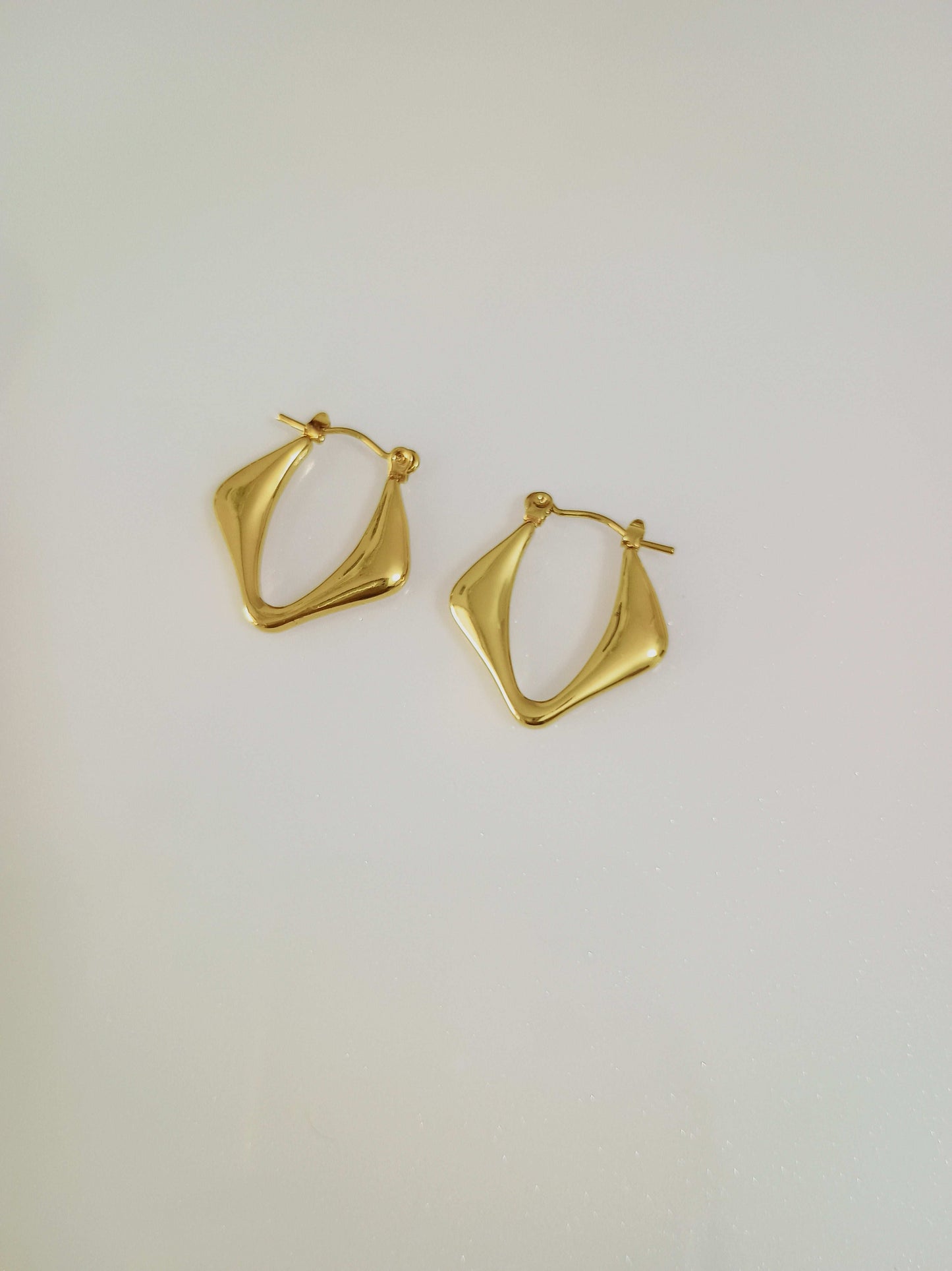 Anti tarnish Golden Geometric Shaped Hoop earrings - Urban Era Jewel