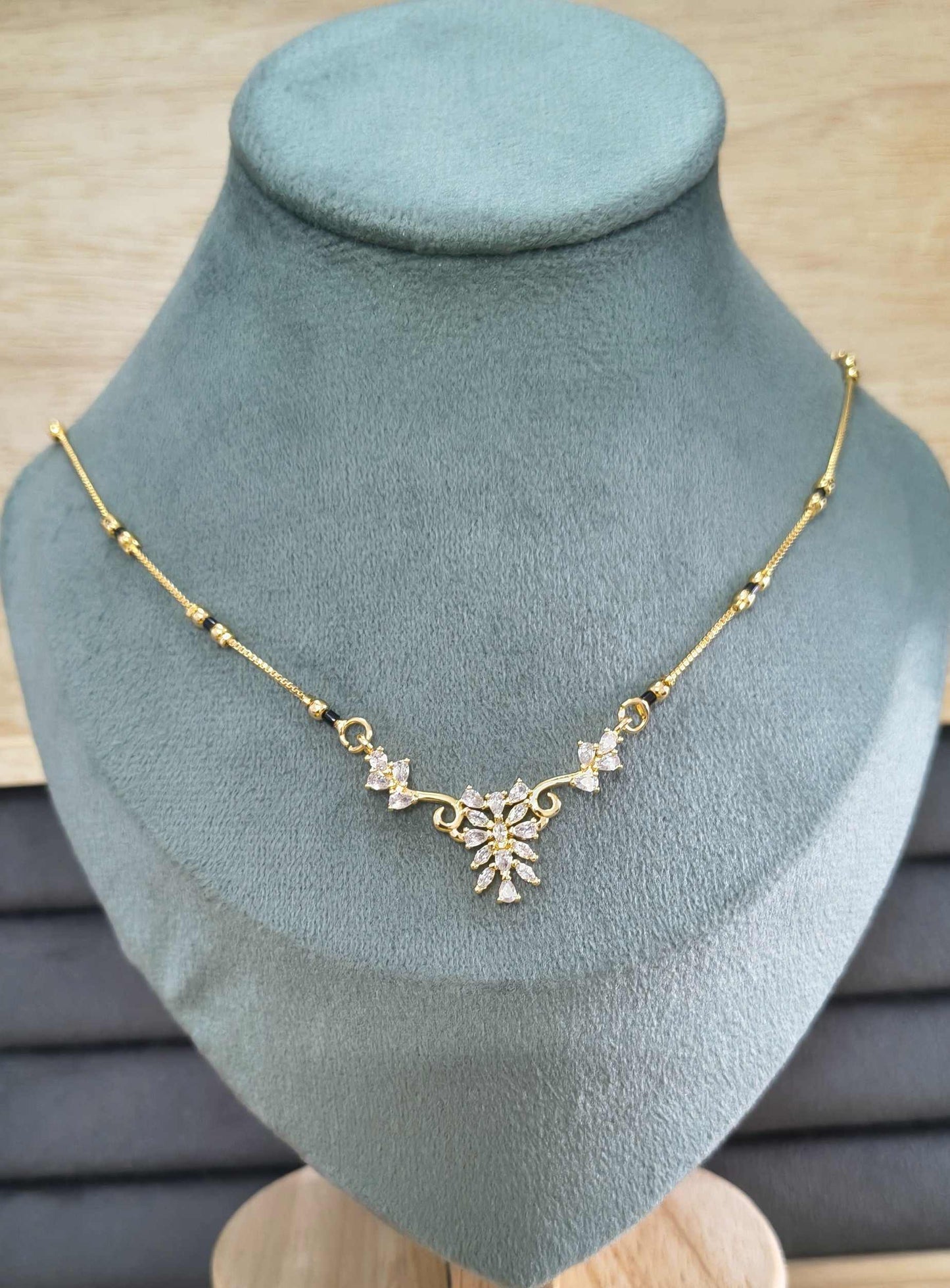 Anti Tarnish Mangalsutra Elegant Pendant 18K Gold Plated