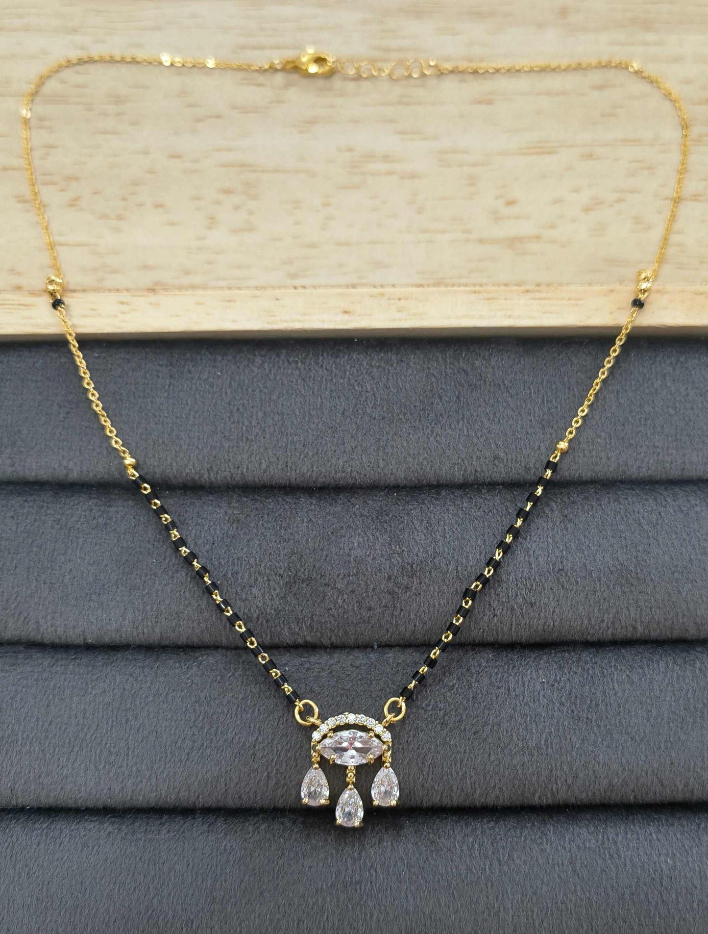 Anti Tarnish Mangalsutra Evil Eye Pendant 18K Gold Plated