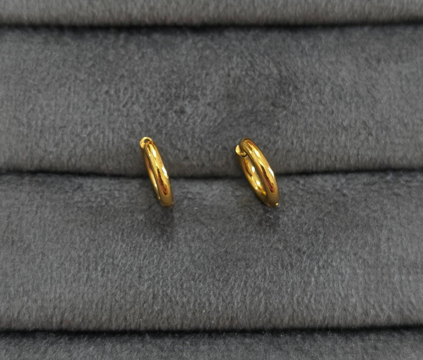Anti Tarnish Unisex Small Hoop Bali Earring 18K Gold Plated