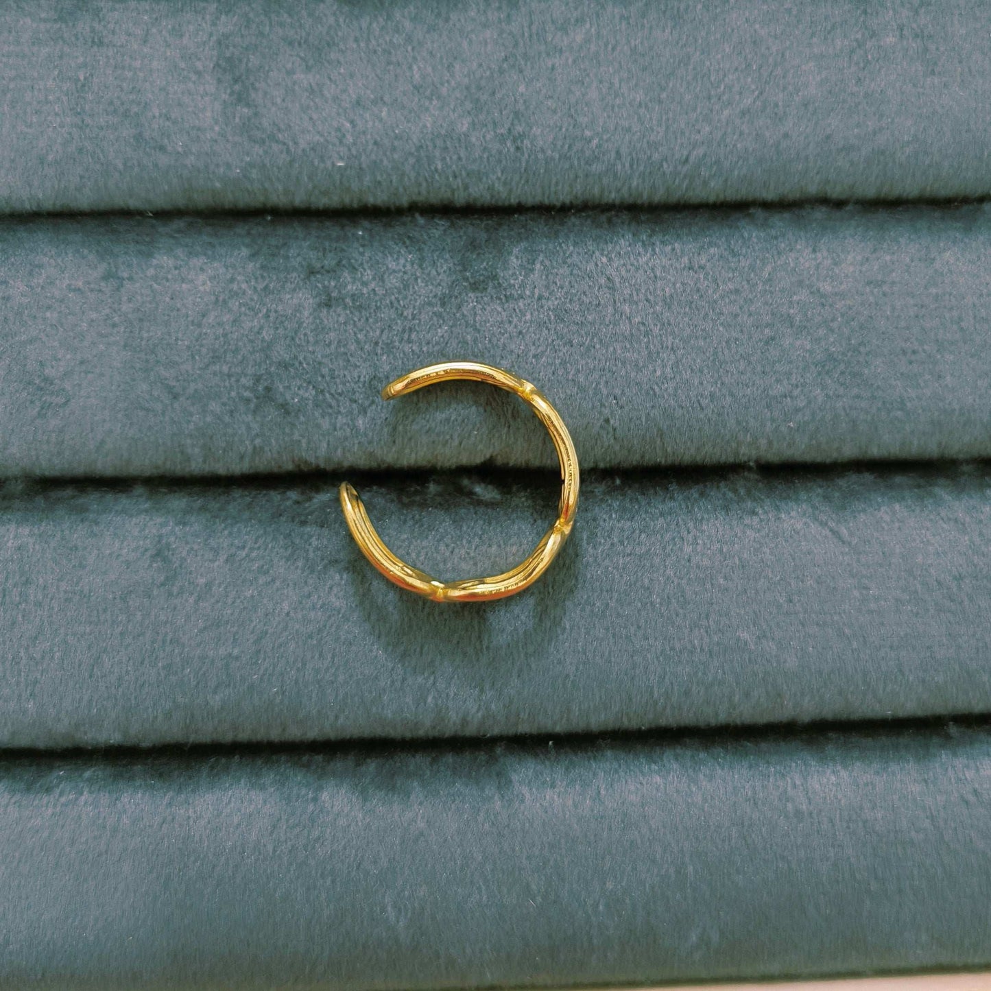 Antitarnish Adjustable Link Style Ring 18K Gold Plated
