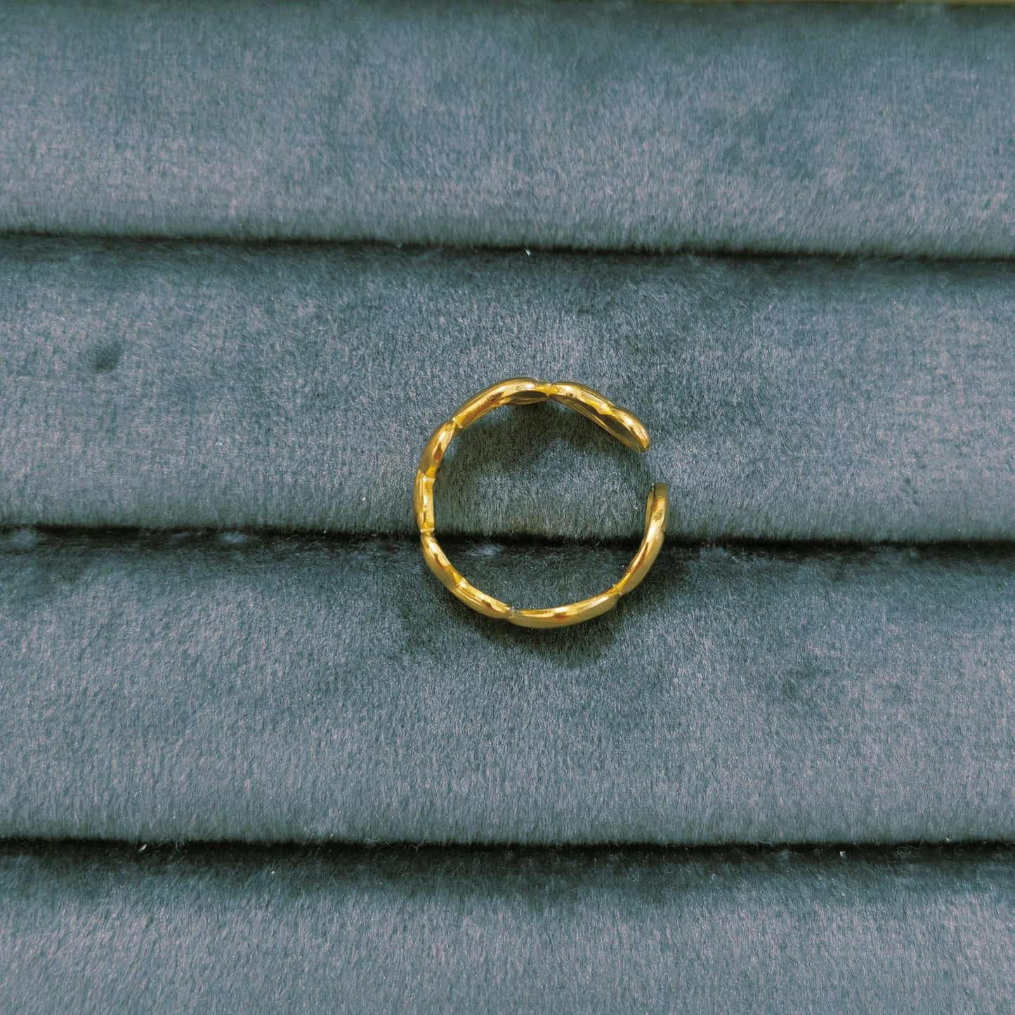 Antitarnish Adjustable Mini Hearts Ring 18K Gold Plated