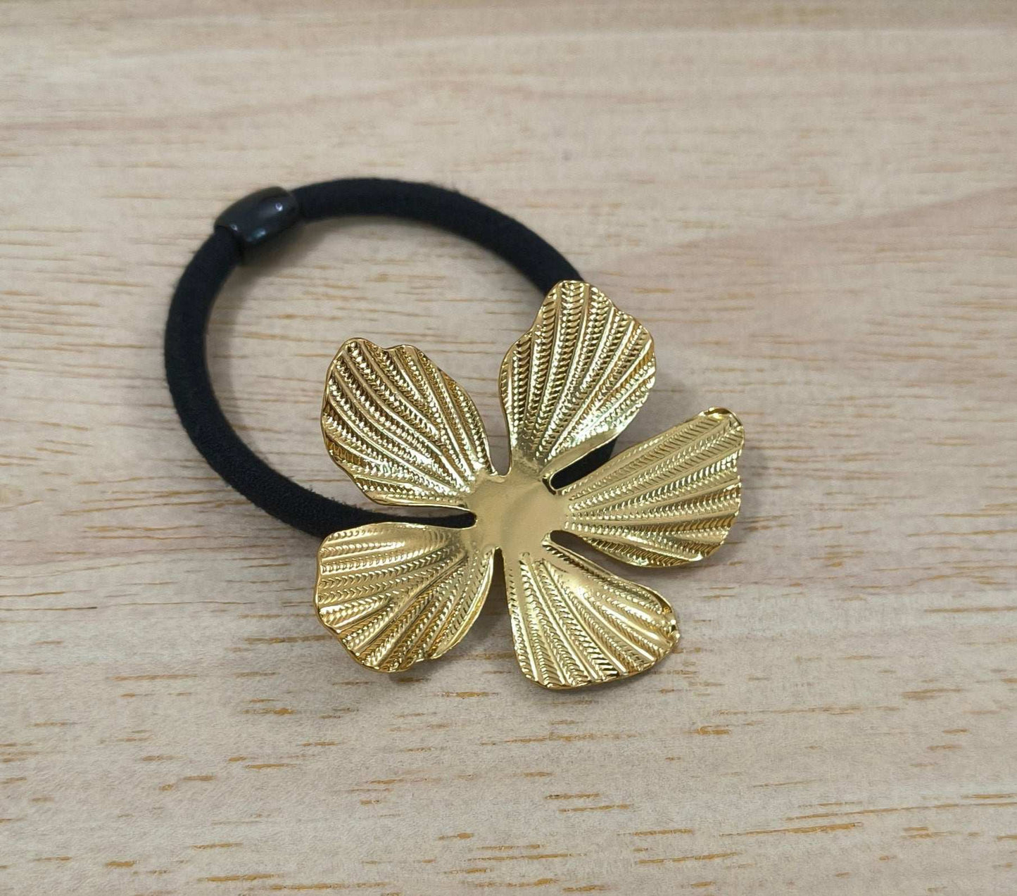 Antitarnish Flower Shape Cuff Hair Band 18K Gold Plated