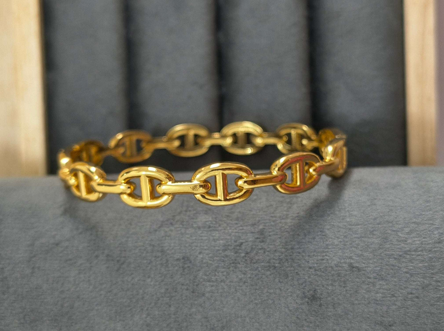 Antitarnish Luxury Link Chain Bracelet 18K Gold Plated