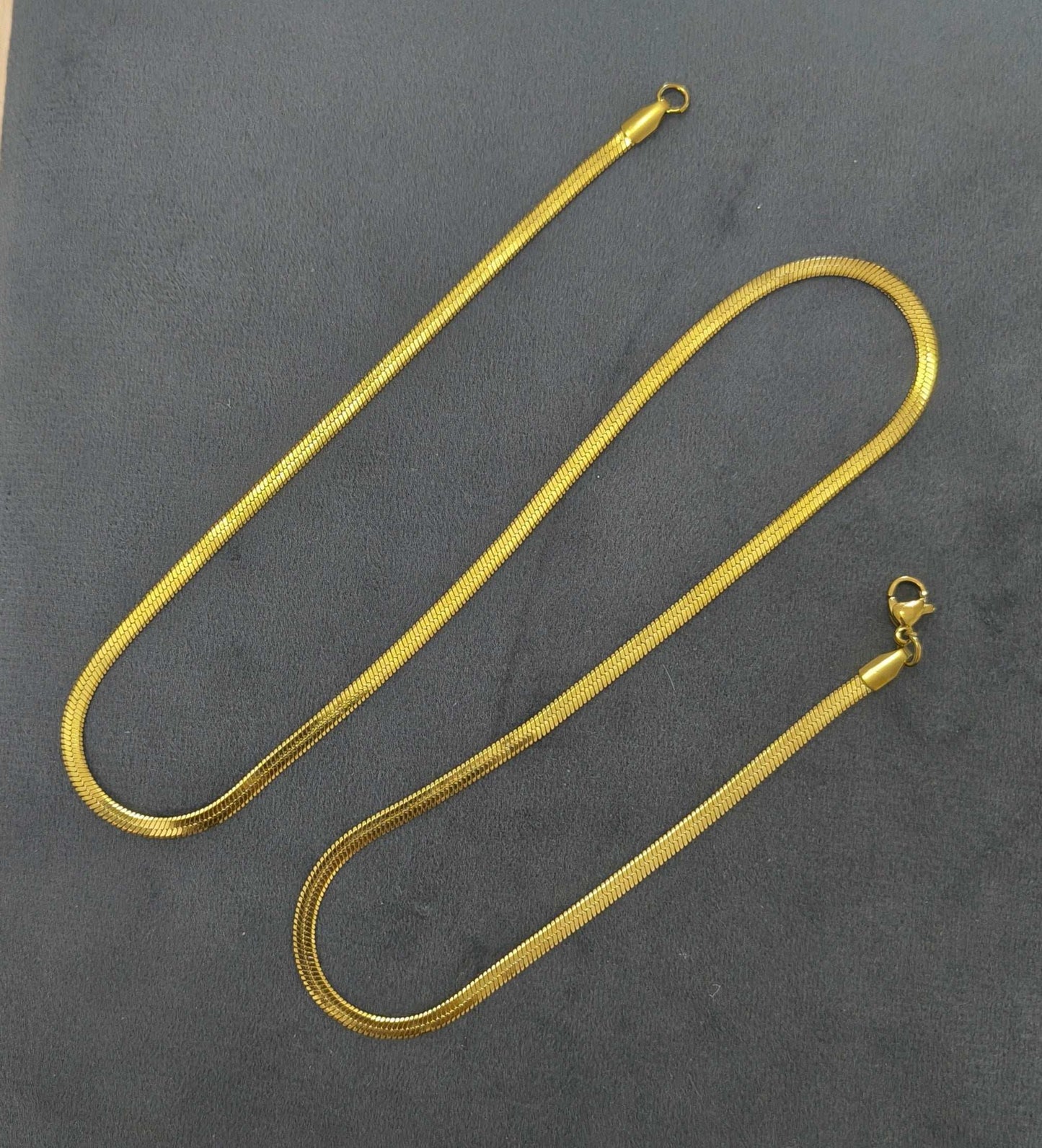 Antitarnish Men's Snake Chain 18K Gold Plated