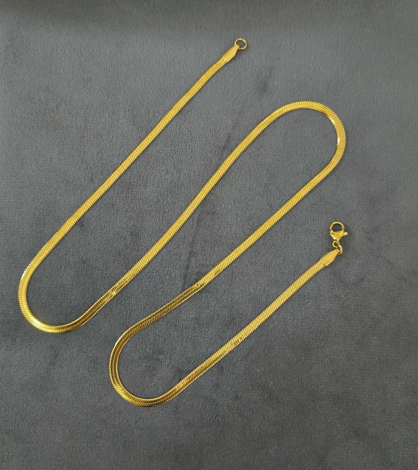 Antitarnish Men's Snake Chain 18K Gold Plated