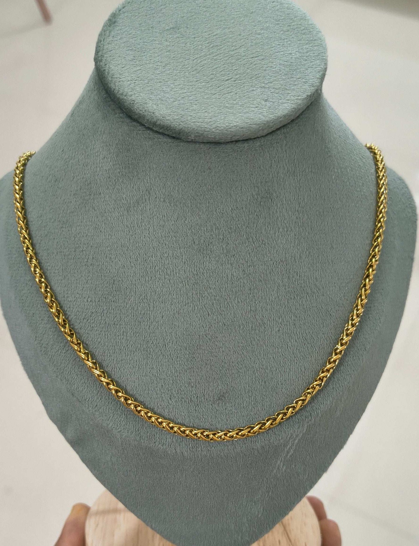 Antitarnish Men's Stylish Braided Chain 18K Gold Plated
