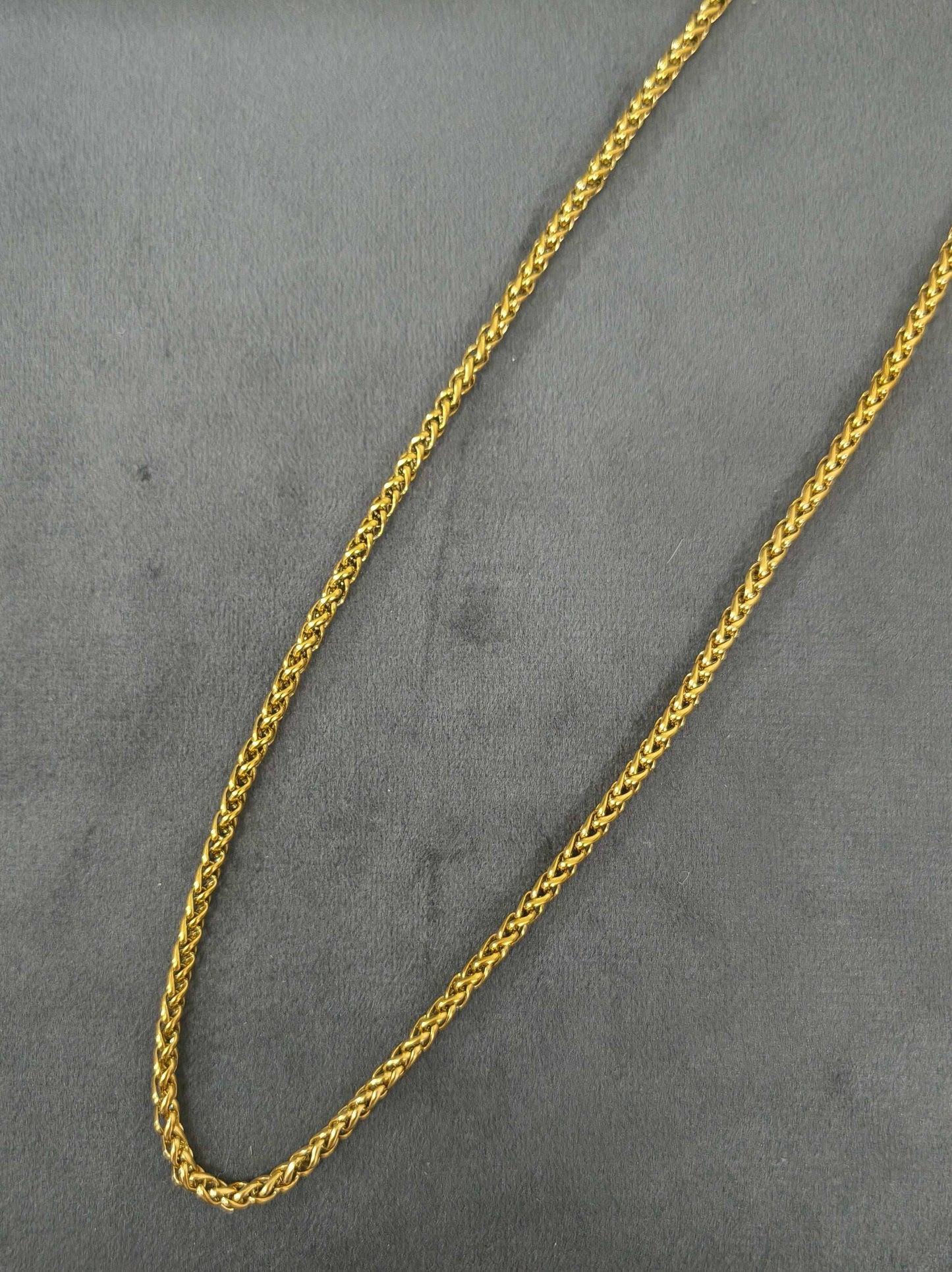 Antitarnish Men's Stylish Braided Chain 18K Gold Plated