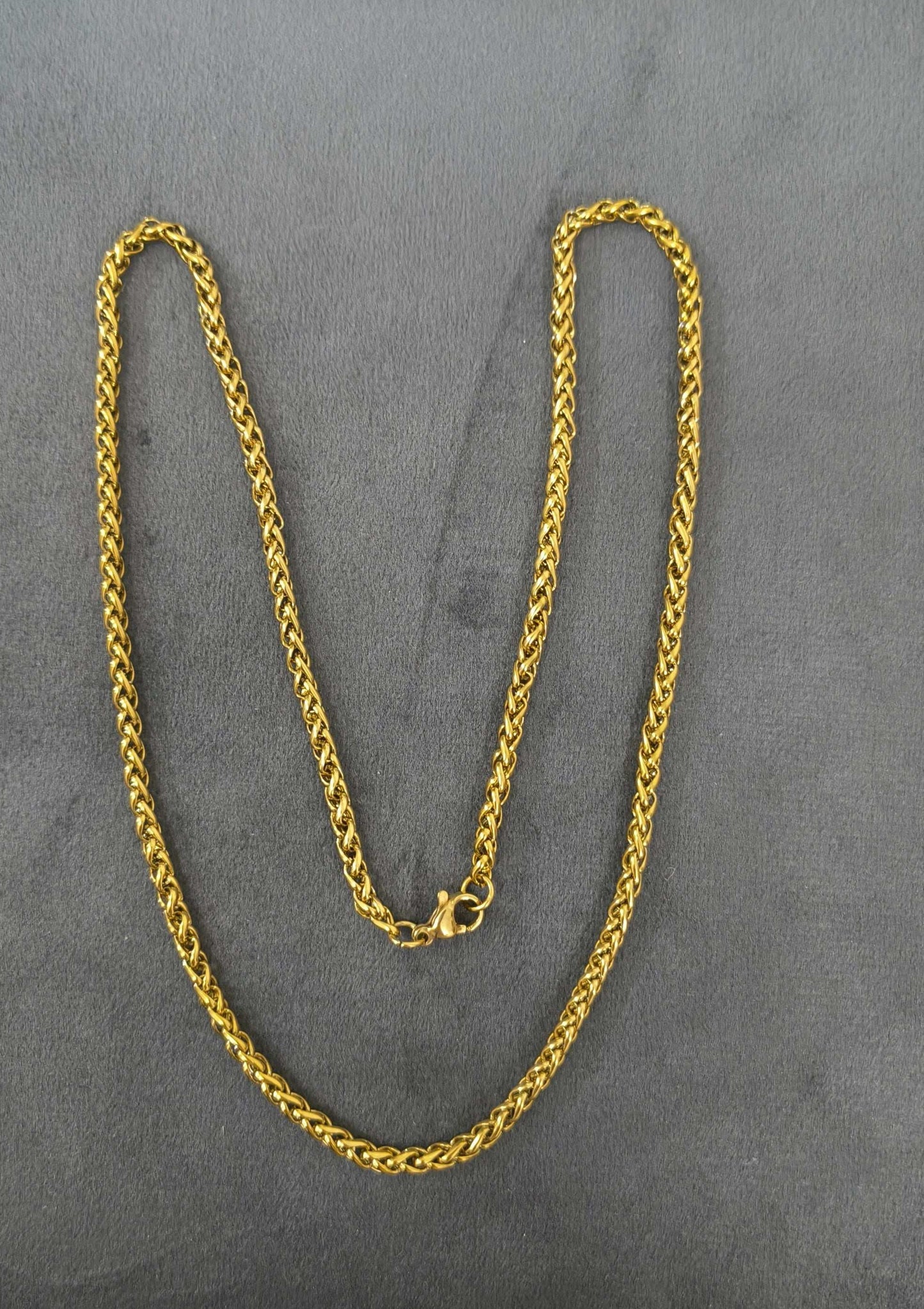 Antitarnish Men's Stylish Braided Chain 18K Gold Plated