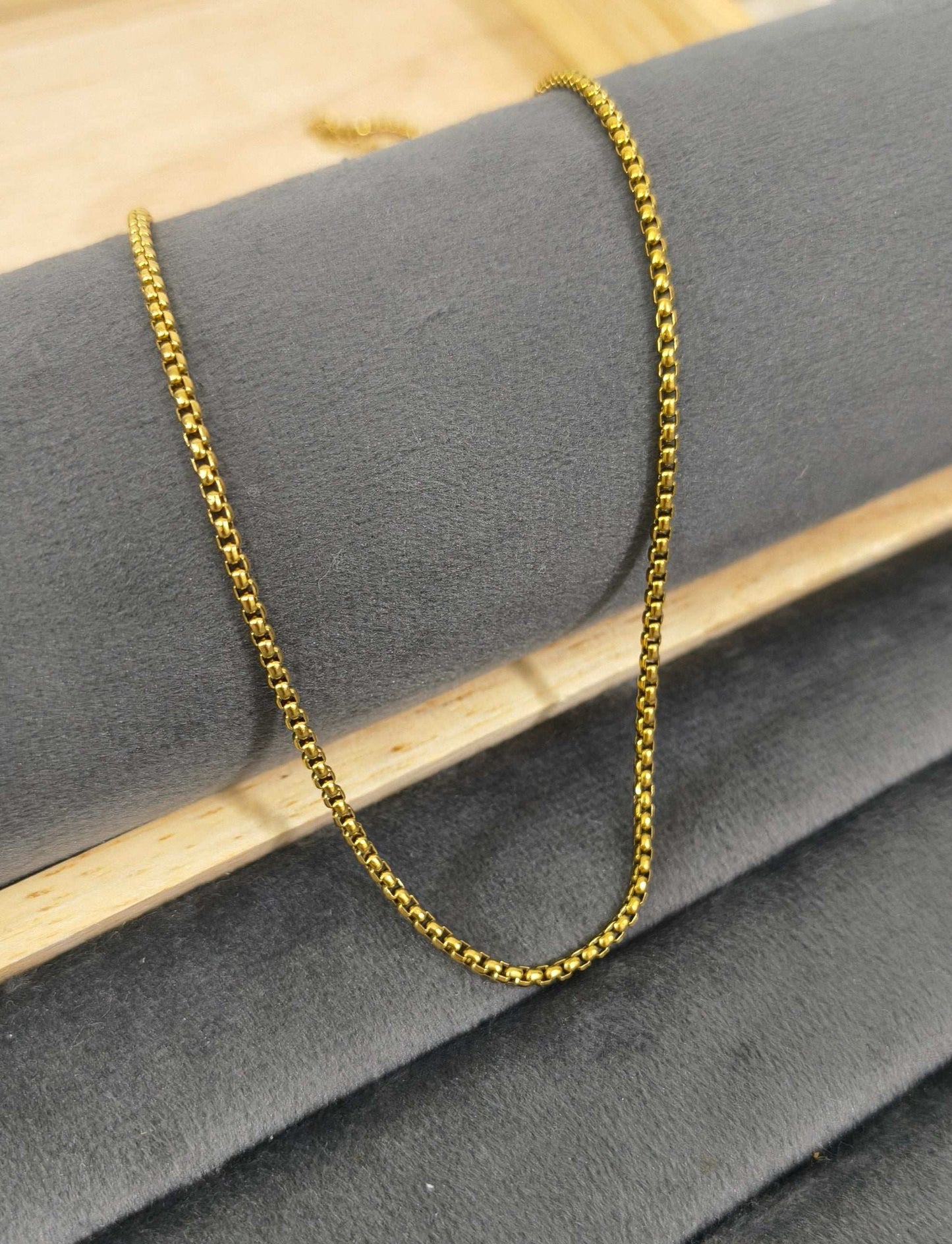 Antitarnish Men's Trendy Golden Chain 18K Gold Plated