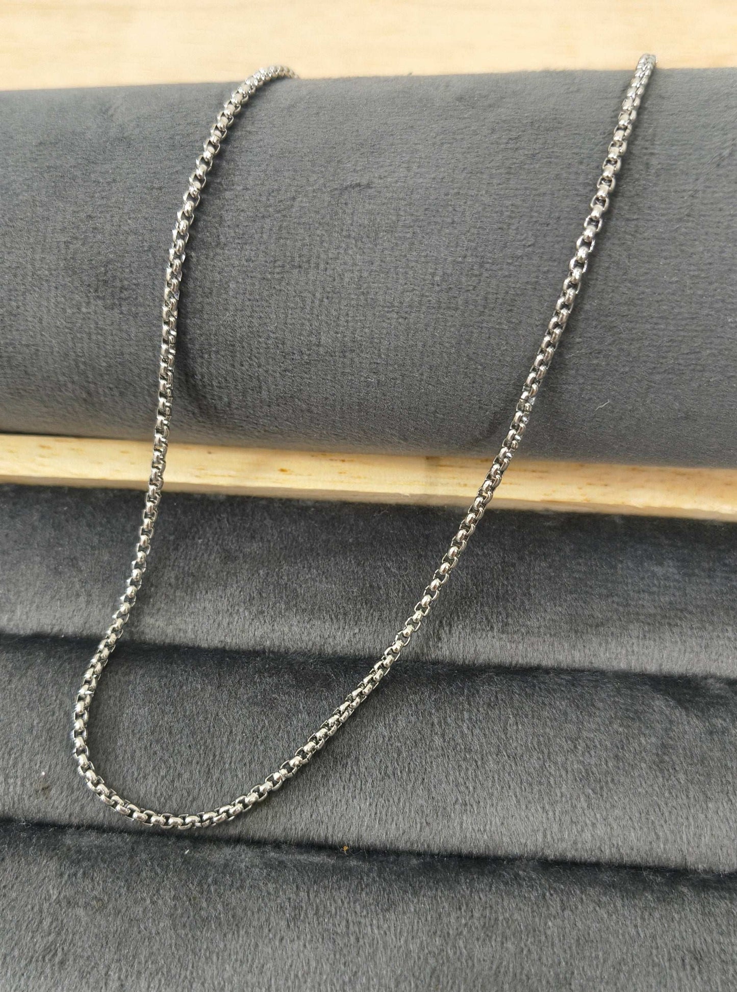 Antitarnish Men's Trendy Silver Chain 18K Gold Plated