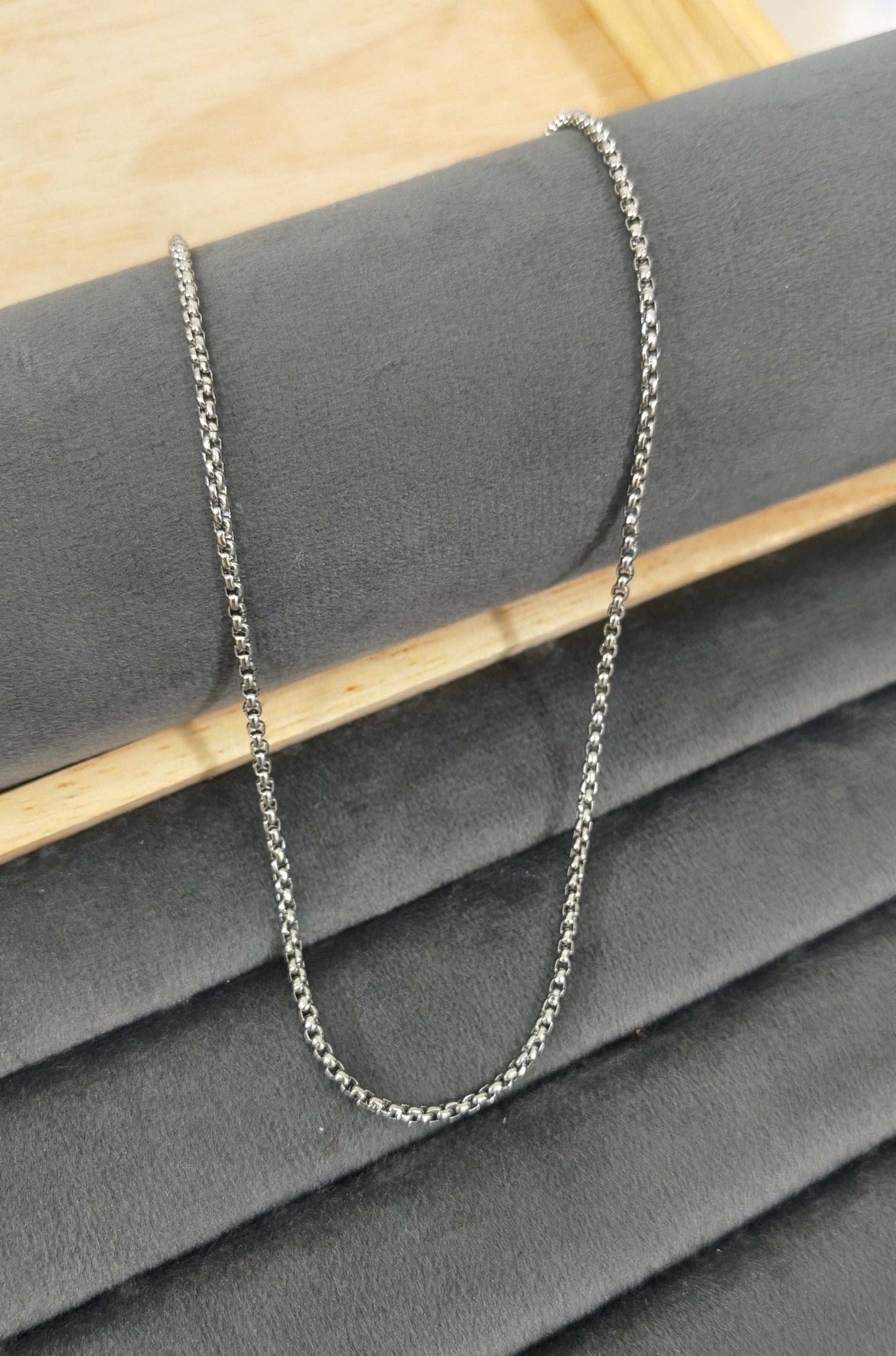 Antitarnish Men's Trendy Silver Chain 18K Gold Plated