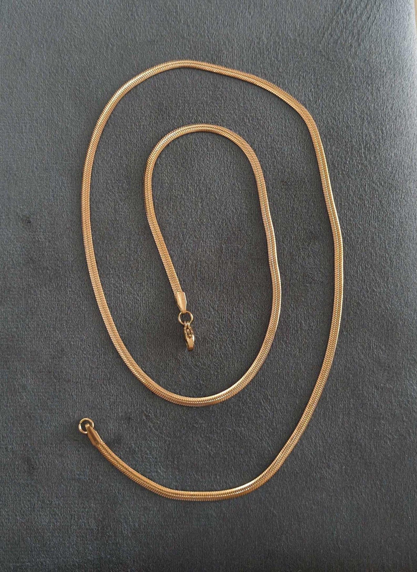 Antitarnish RoseGold Men's Snake Chain 18K Gold Plated