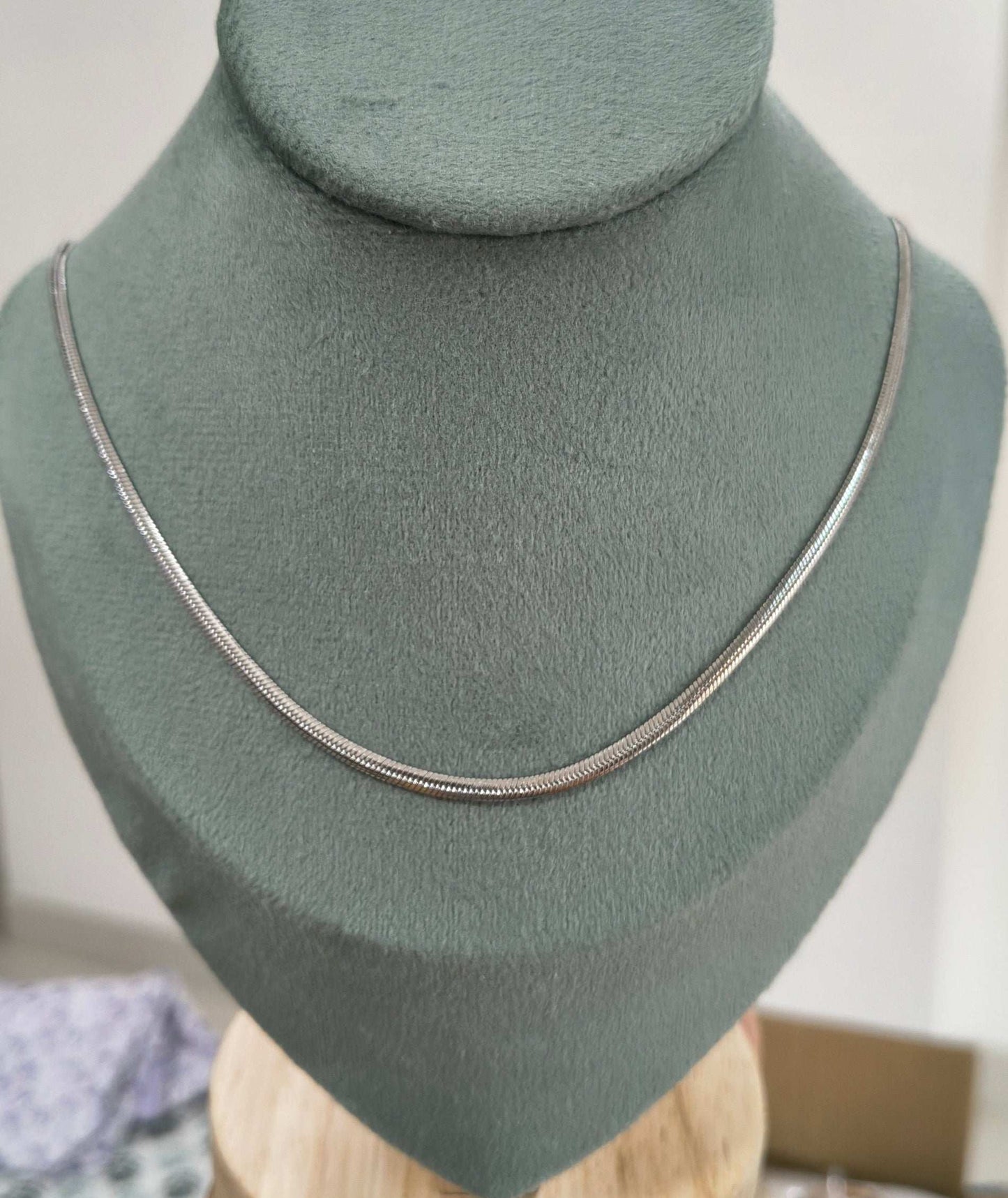 Antitarnish Silver Men's Snake Chain 18K Gold Plated