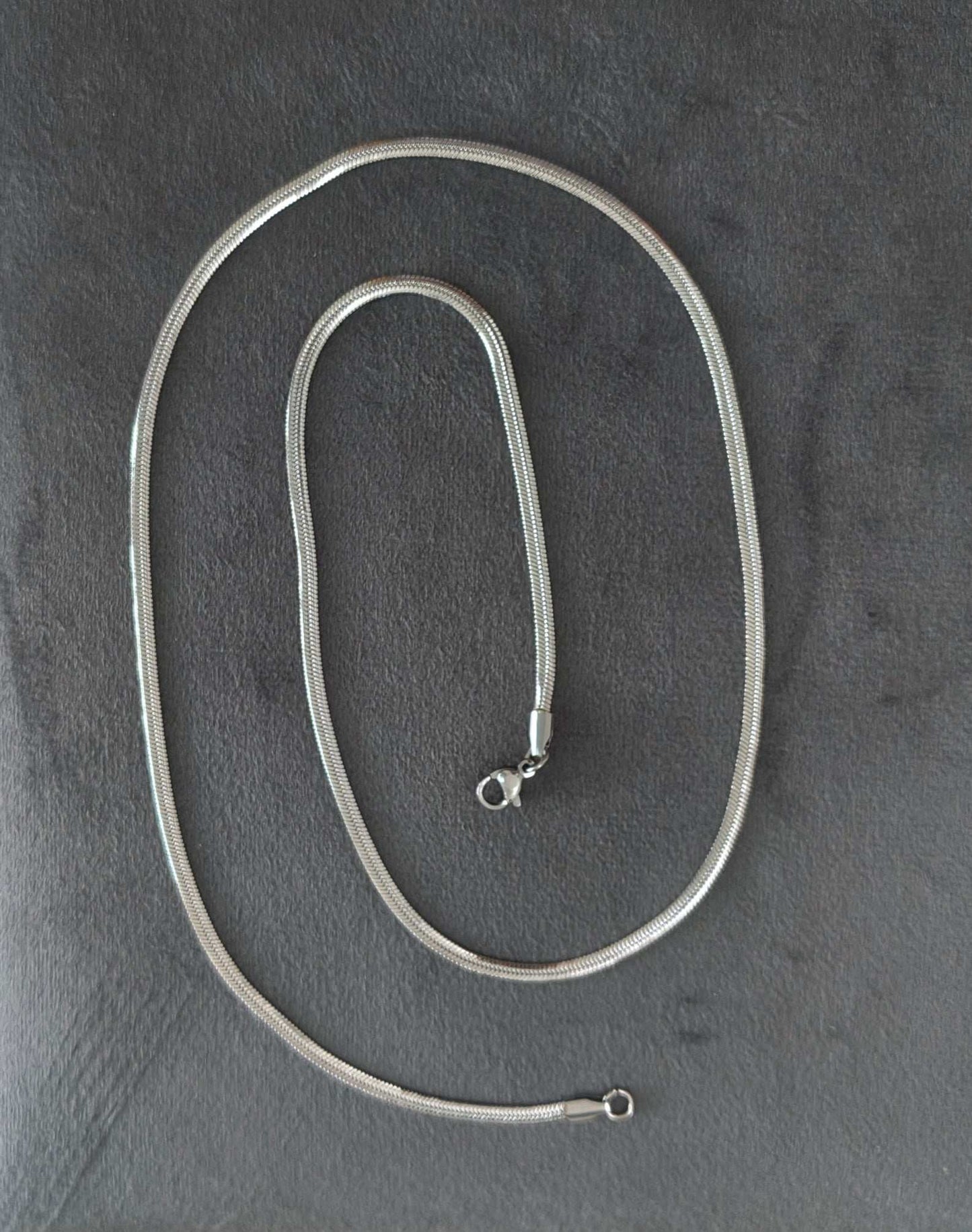 Antitarnish Silver Men's Snake Chain 18K Gold Plated