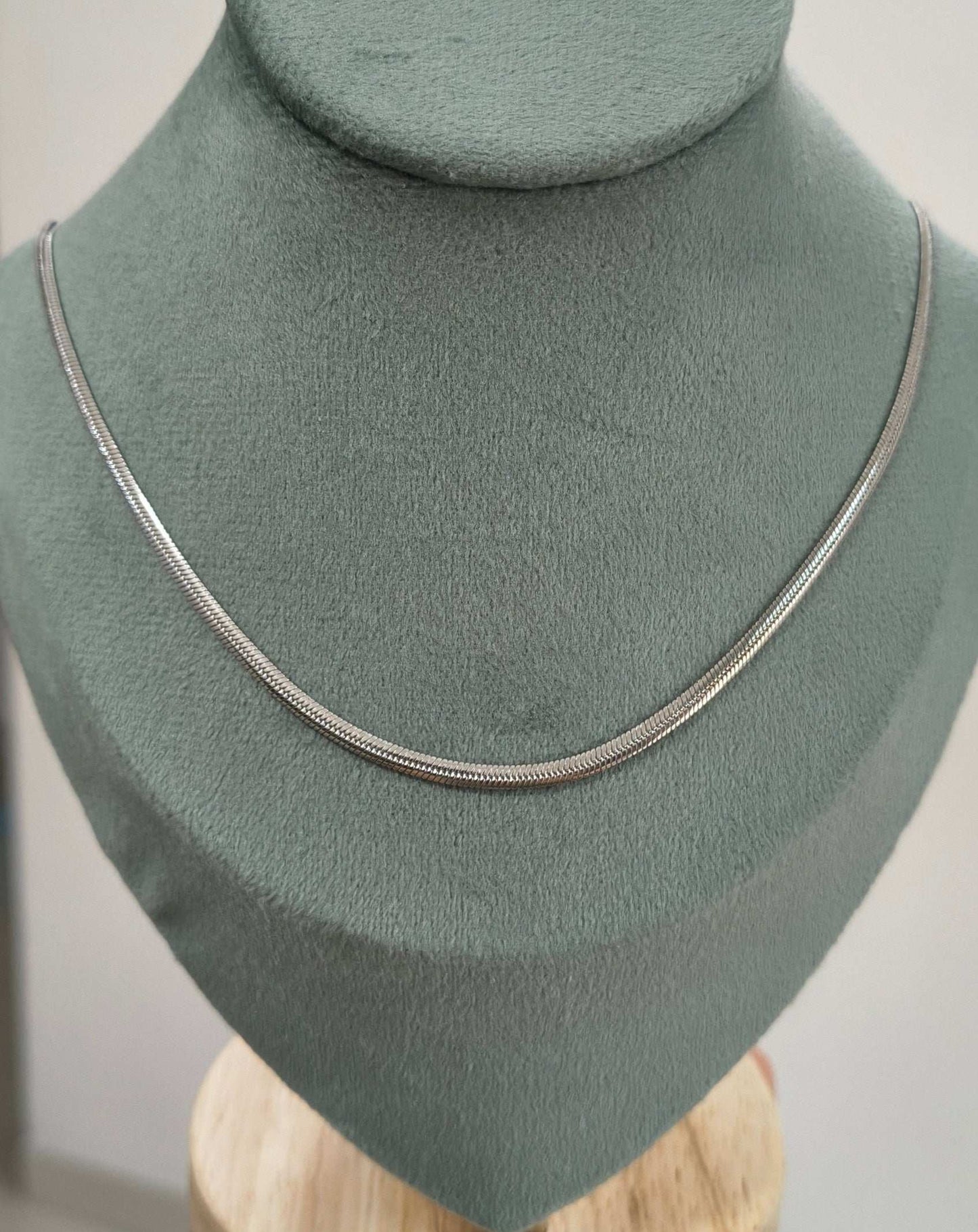 Antitarnish Silver Men's Snake Chain 18K Gold Plated