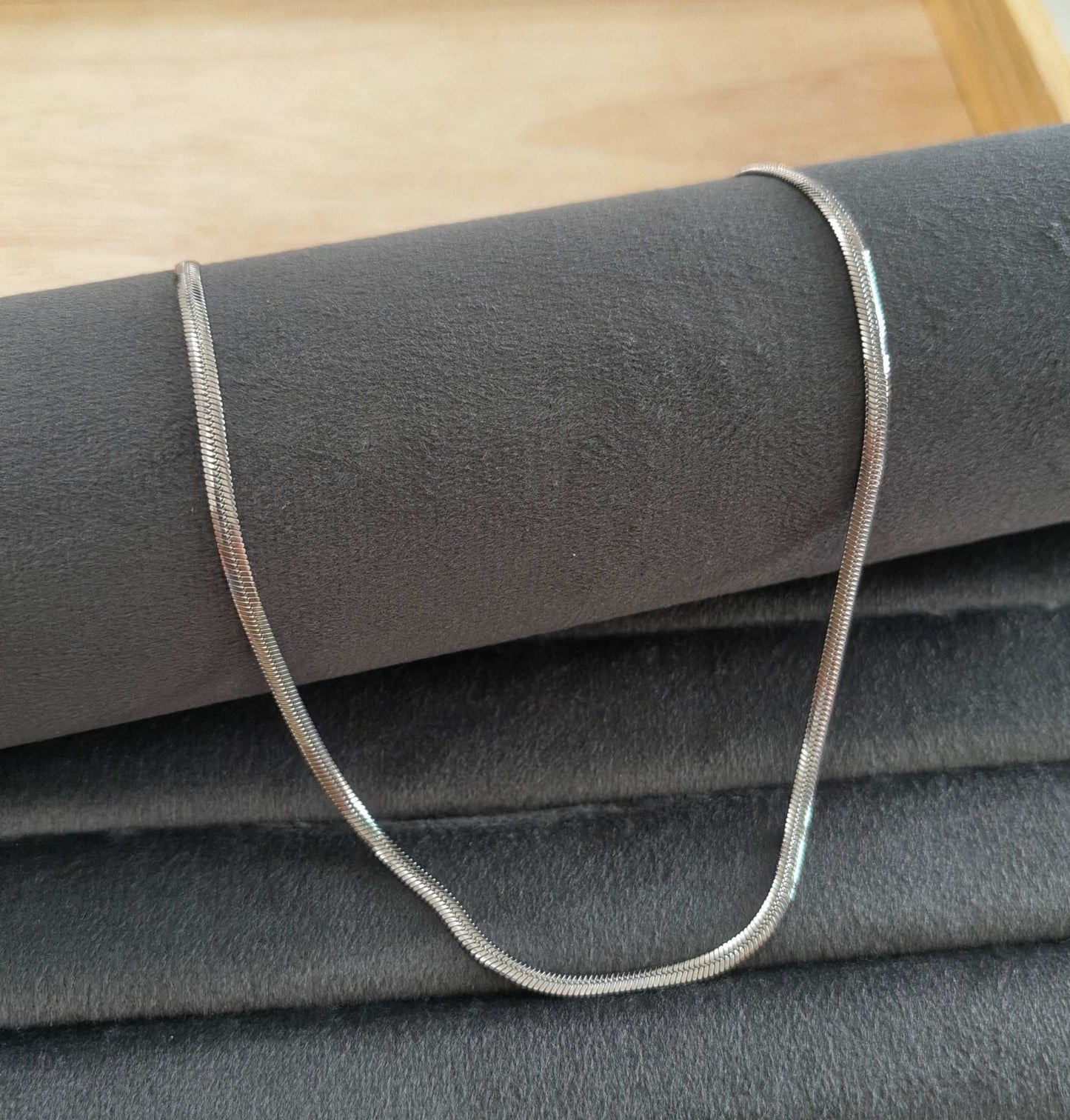Antitarnish Silver Men's Snake Chain 18K Gold Plated