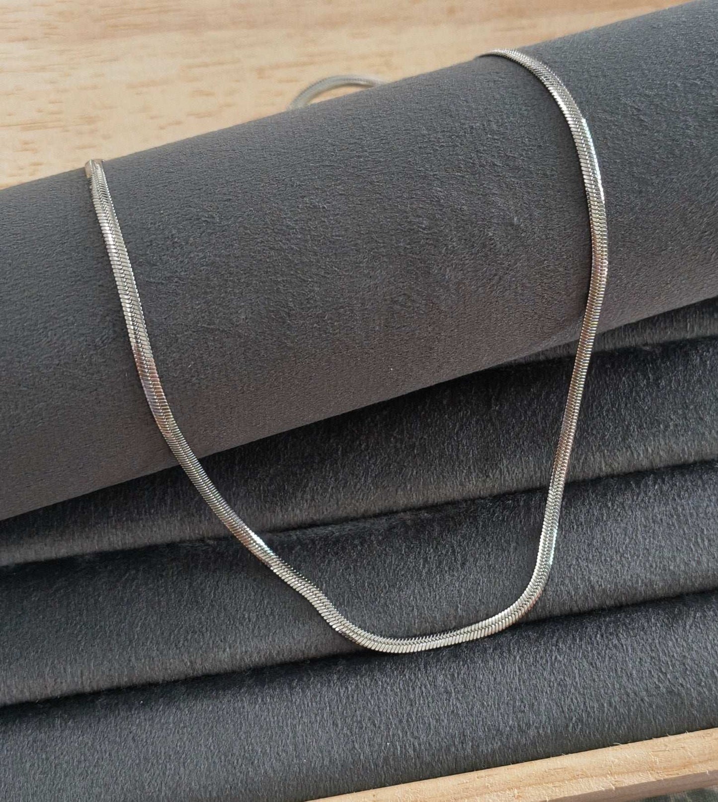 Antitarnish Silver Men's Snake Chain 18K Gold Plated