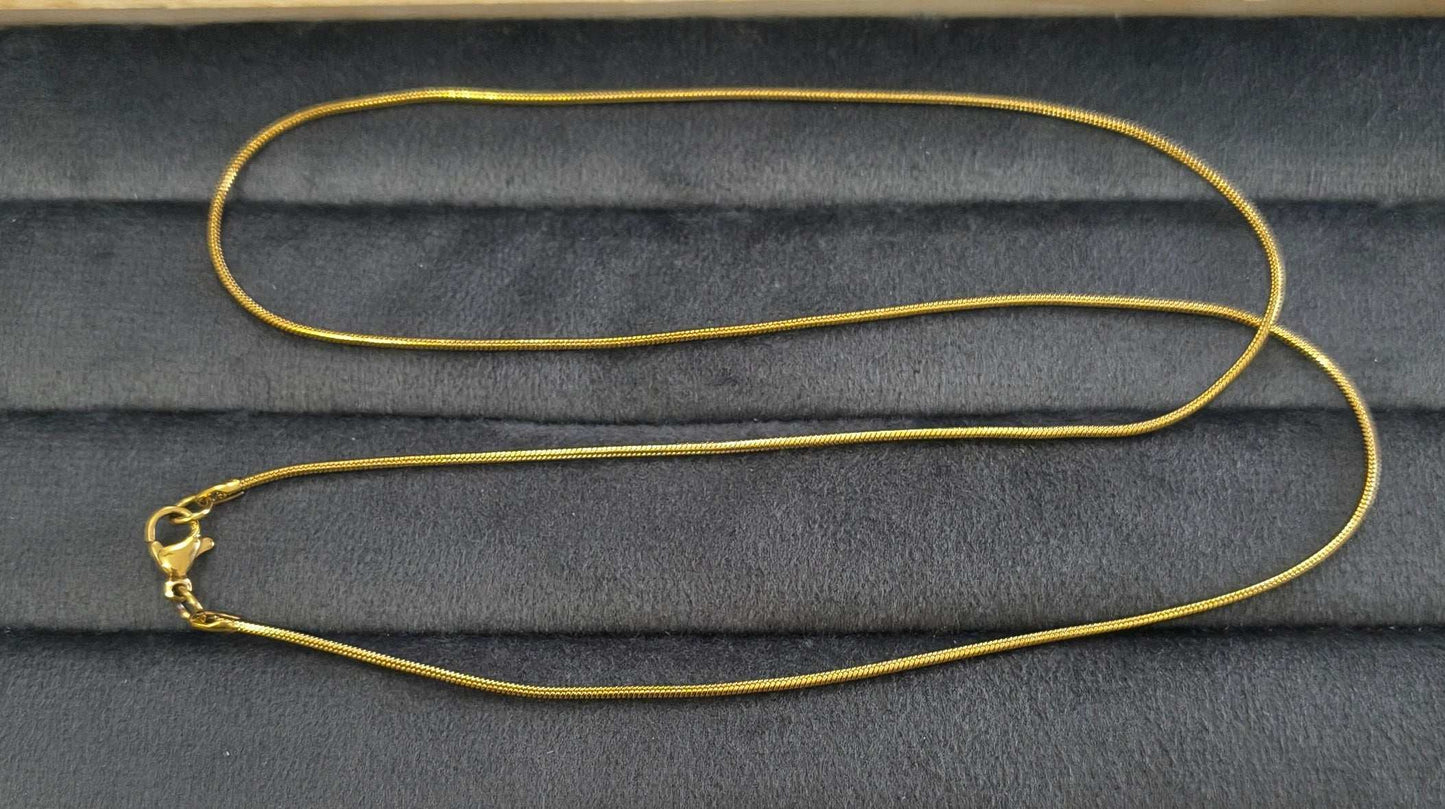 Antitarnish Unisex Fine Rope Chain 18K Gold Plated