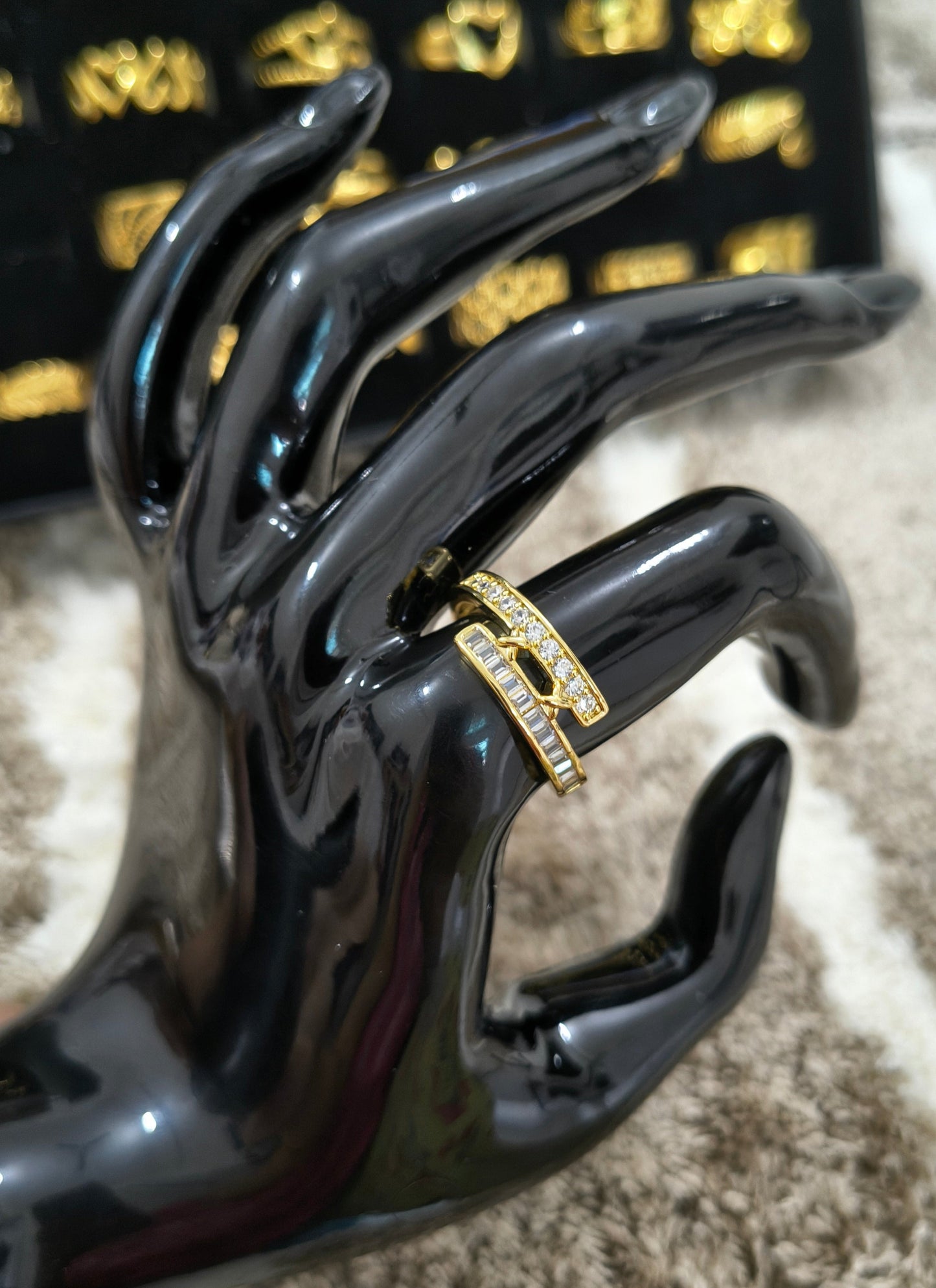 Antitarnish Dazzling Princess Ring 18K Gold Plated
