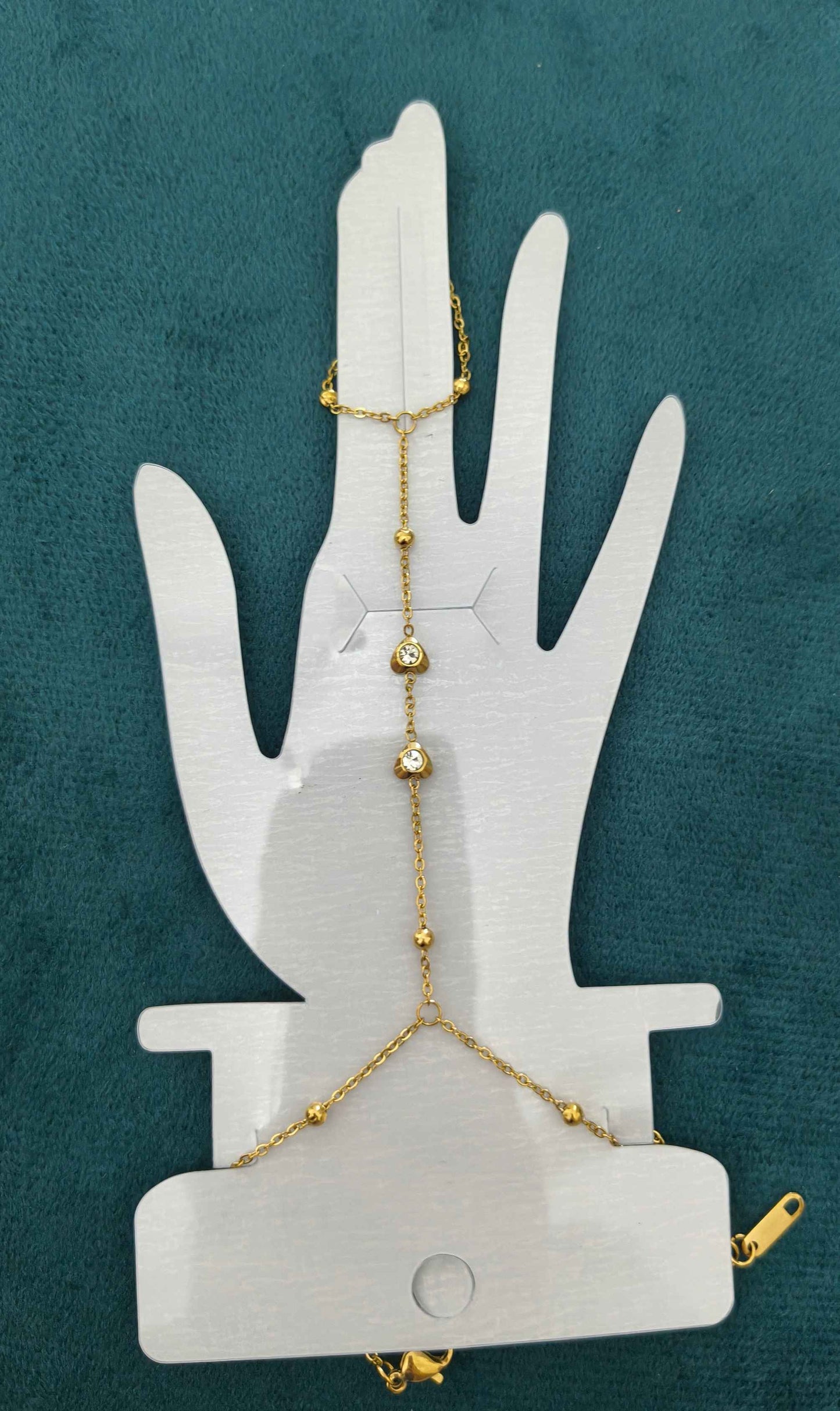 Antitarnish Delicate Hand Chain Bracelet 18K Gold Plated