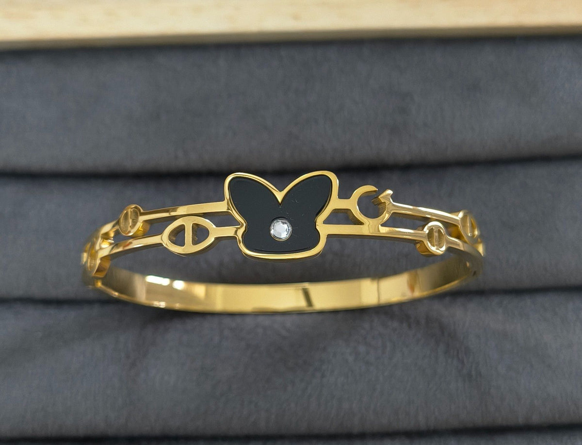 Antitarnish Golden Butterfly Bracelet 18K Gold Plated