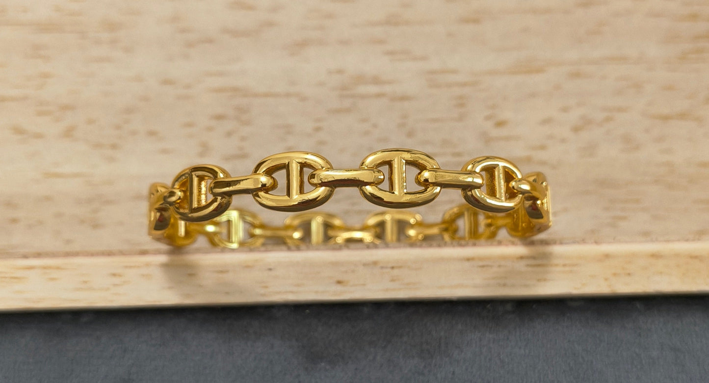 Antitarnish Luxury Link Chain Bracelet 18K Gold Plated