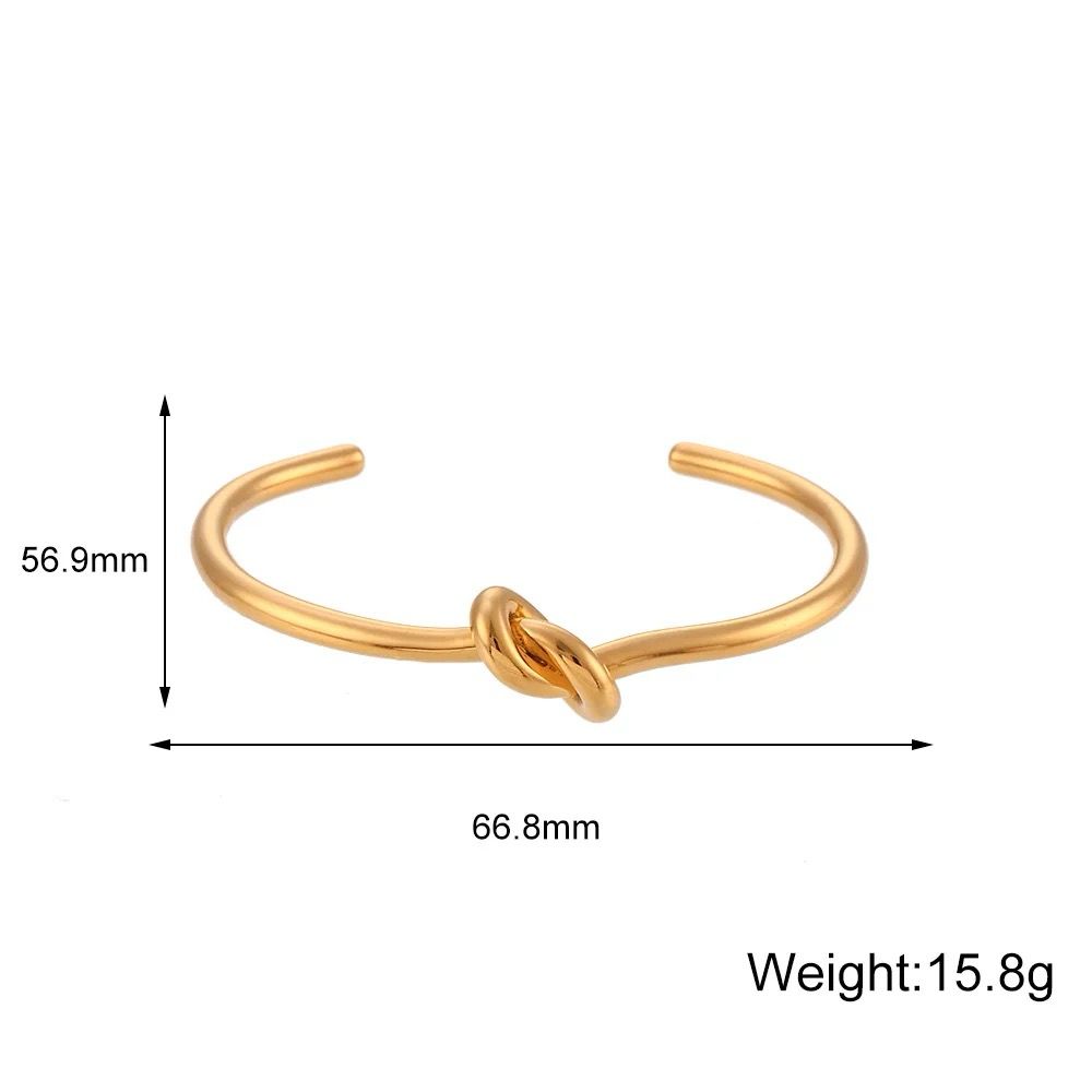 Antitarnish Single Knot Bracelet 18K Gold Plated
