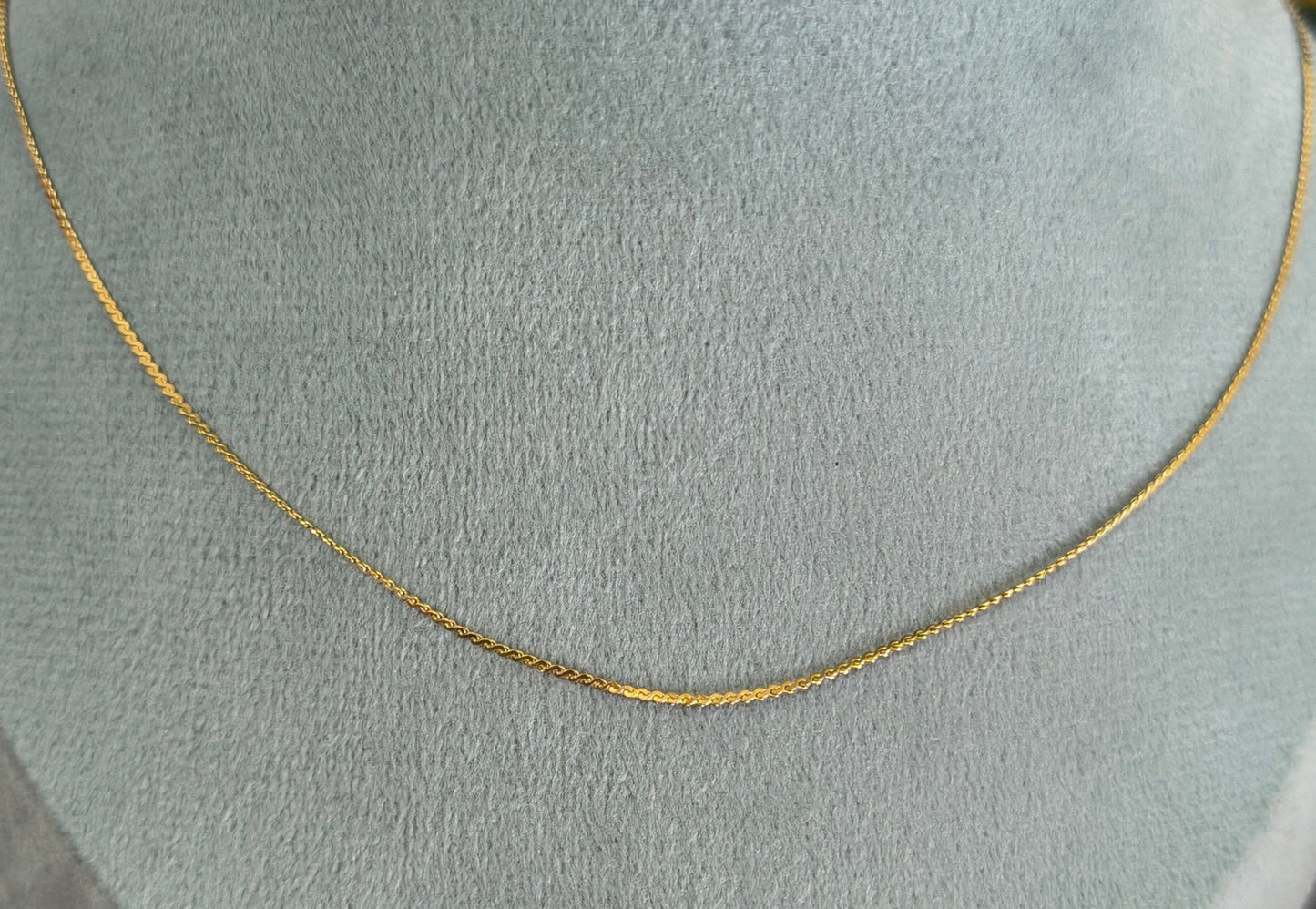 Antitarnish Sleek Design Chain Necklace 18K Gold Plated