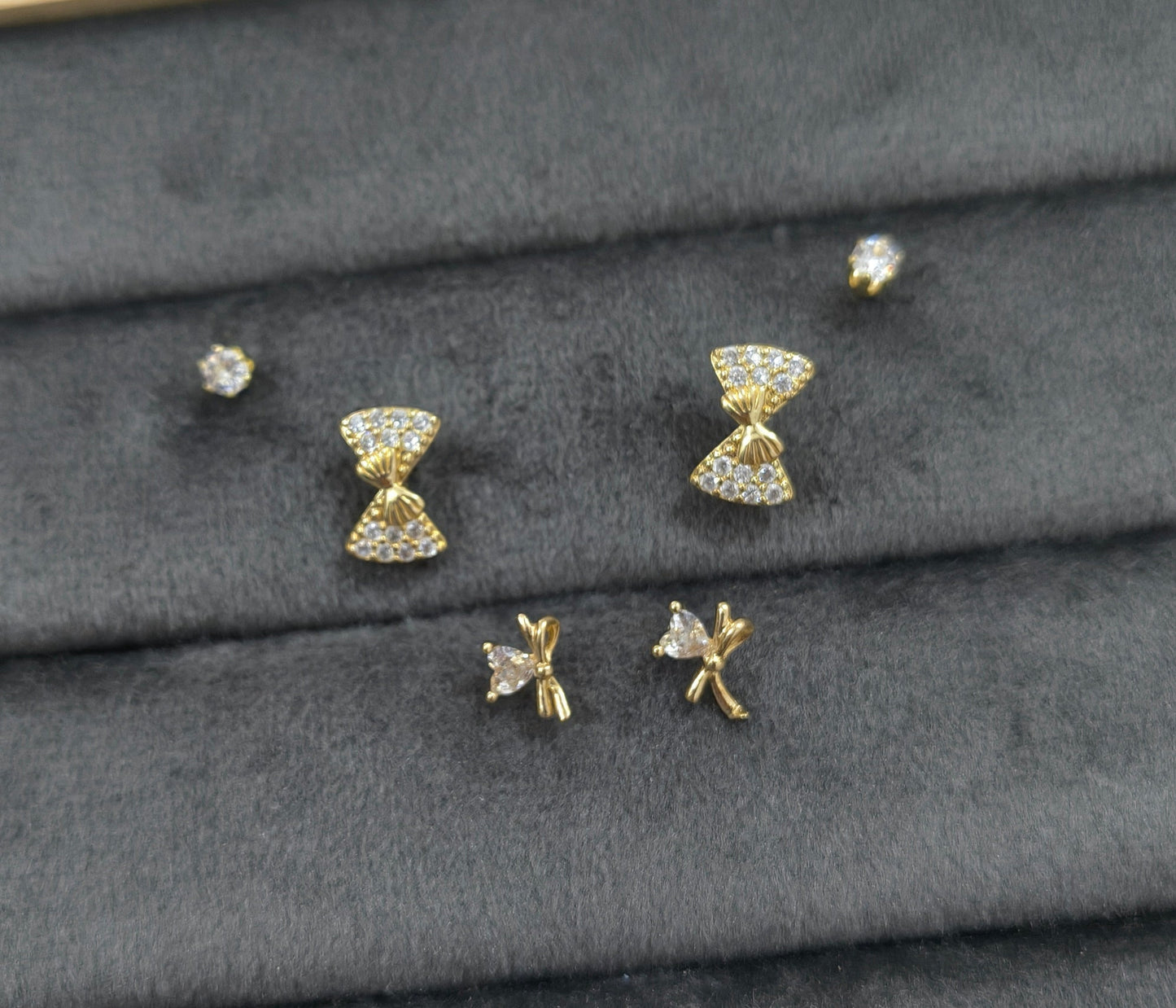 Antitarnish Trendy Studs And Bow Earrings Set Of 3 Pairs