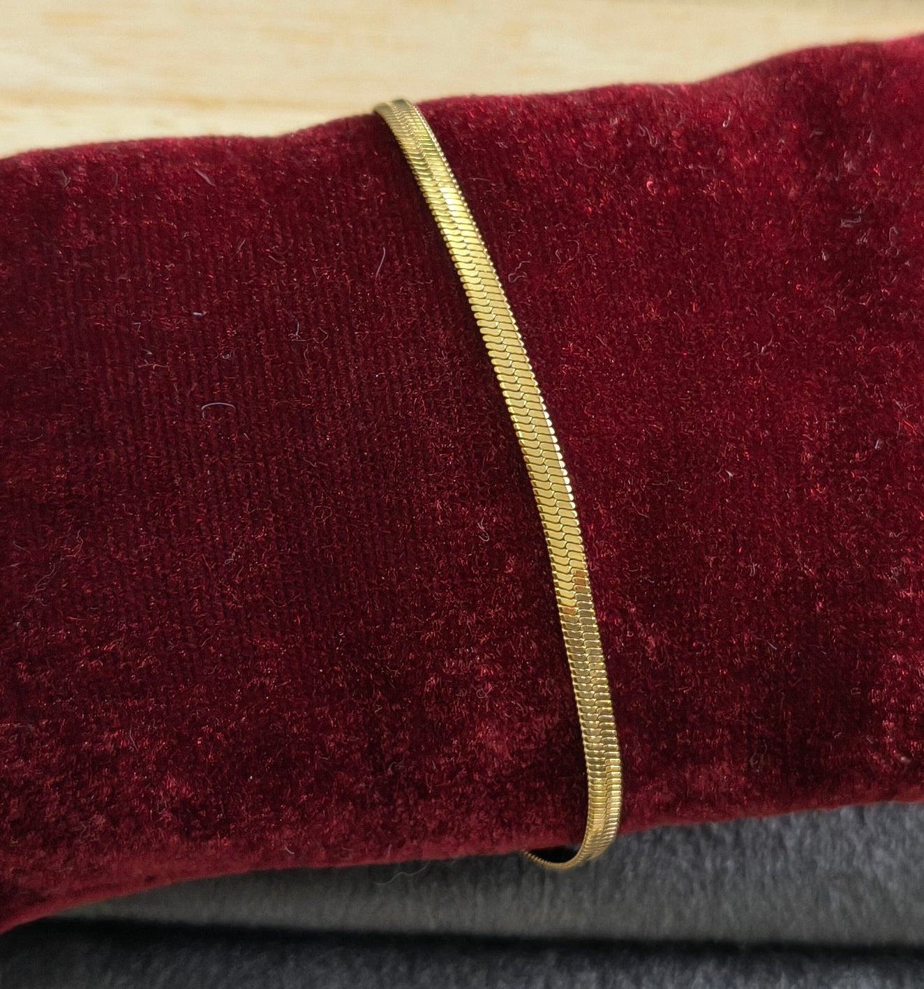 Antitarnish Unisex Snake Chain Bracelet 18K Gold Plated