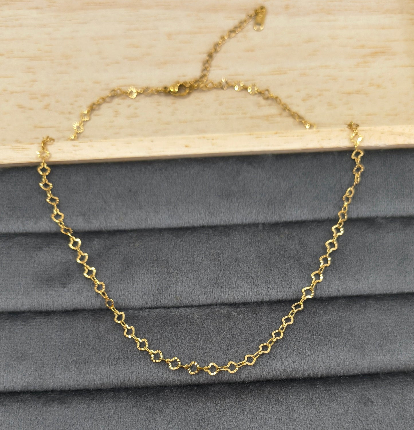 Antitarnish Vintage Flexible Chain Necklace 18K Gold Plated