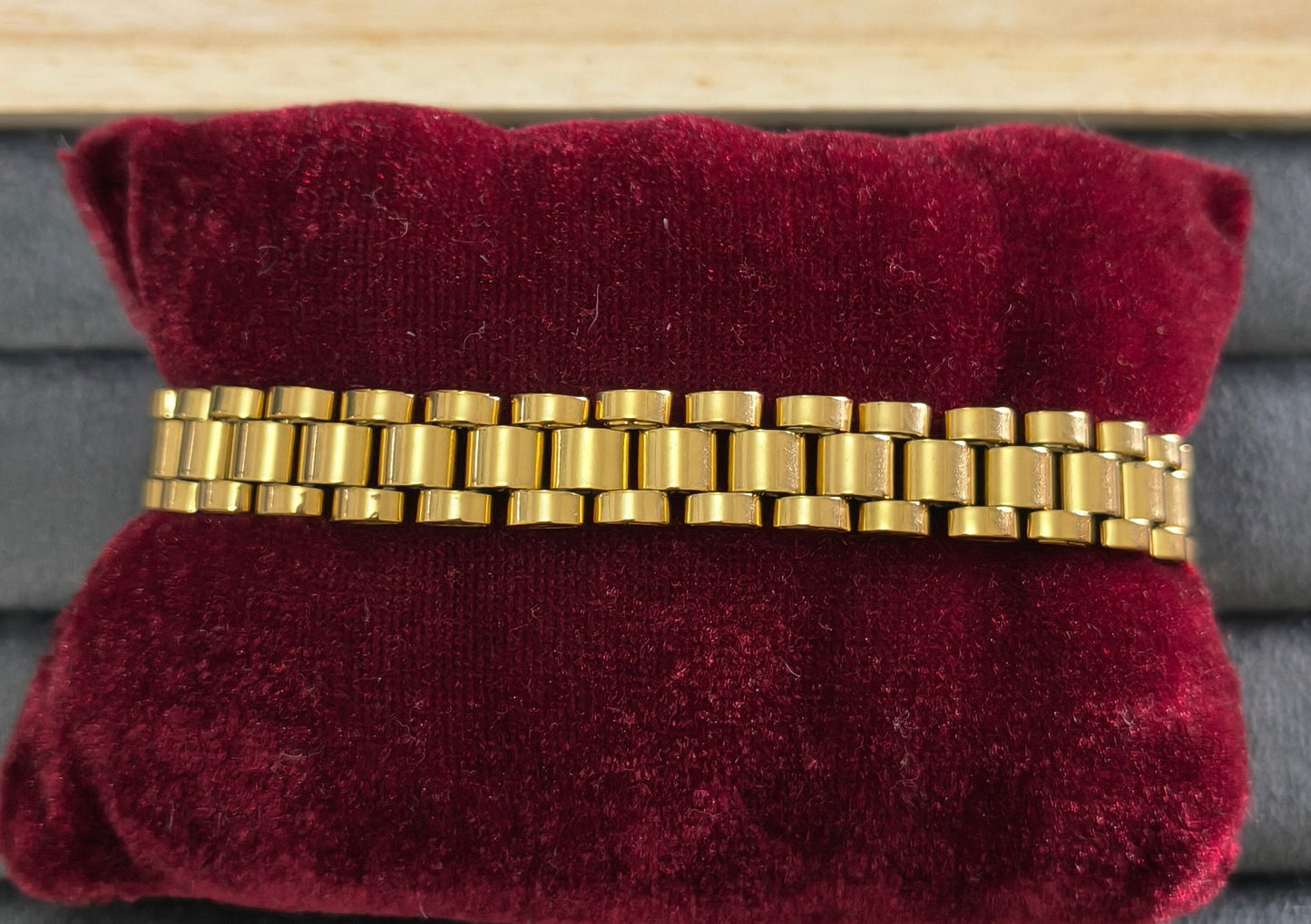 Antitarnish Watch Strap Luxury Chain Bracelet 18K Gold Plated