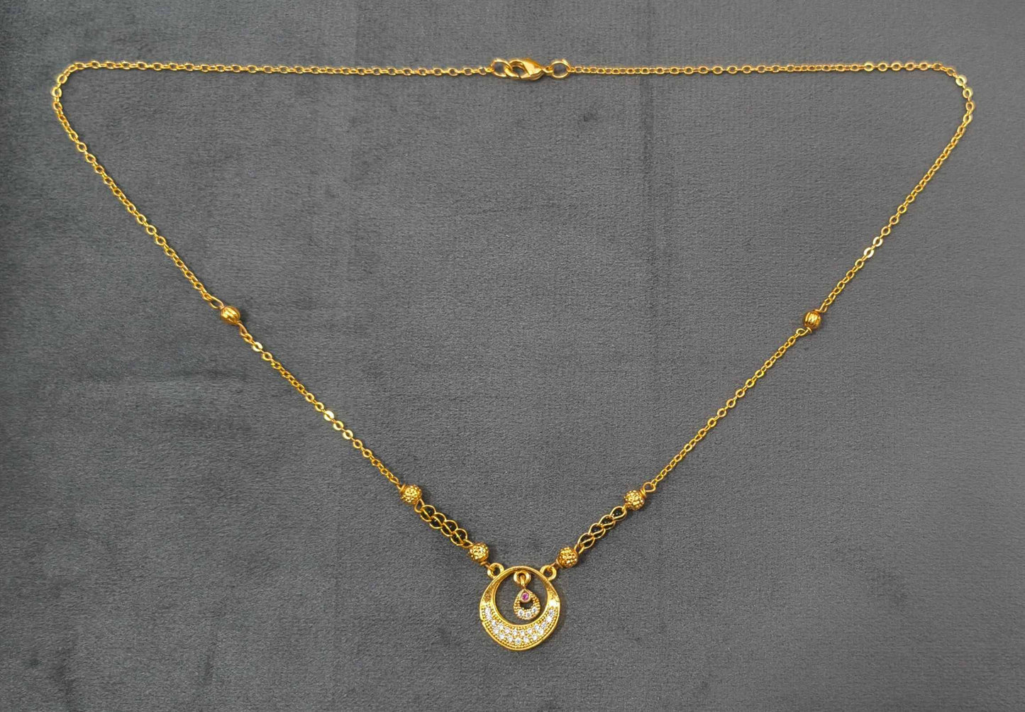 Daily Wear Black Beaded Fancy Round Pendant Mangalsutra