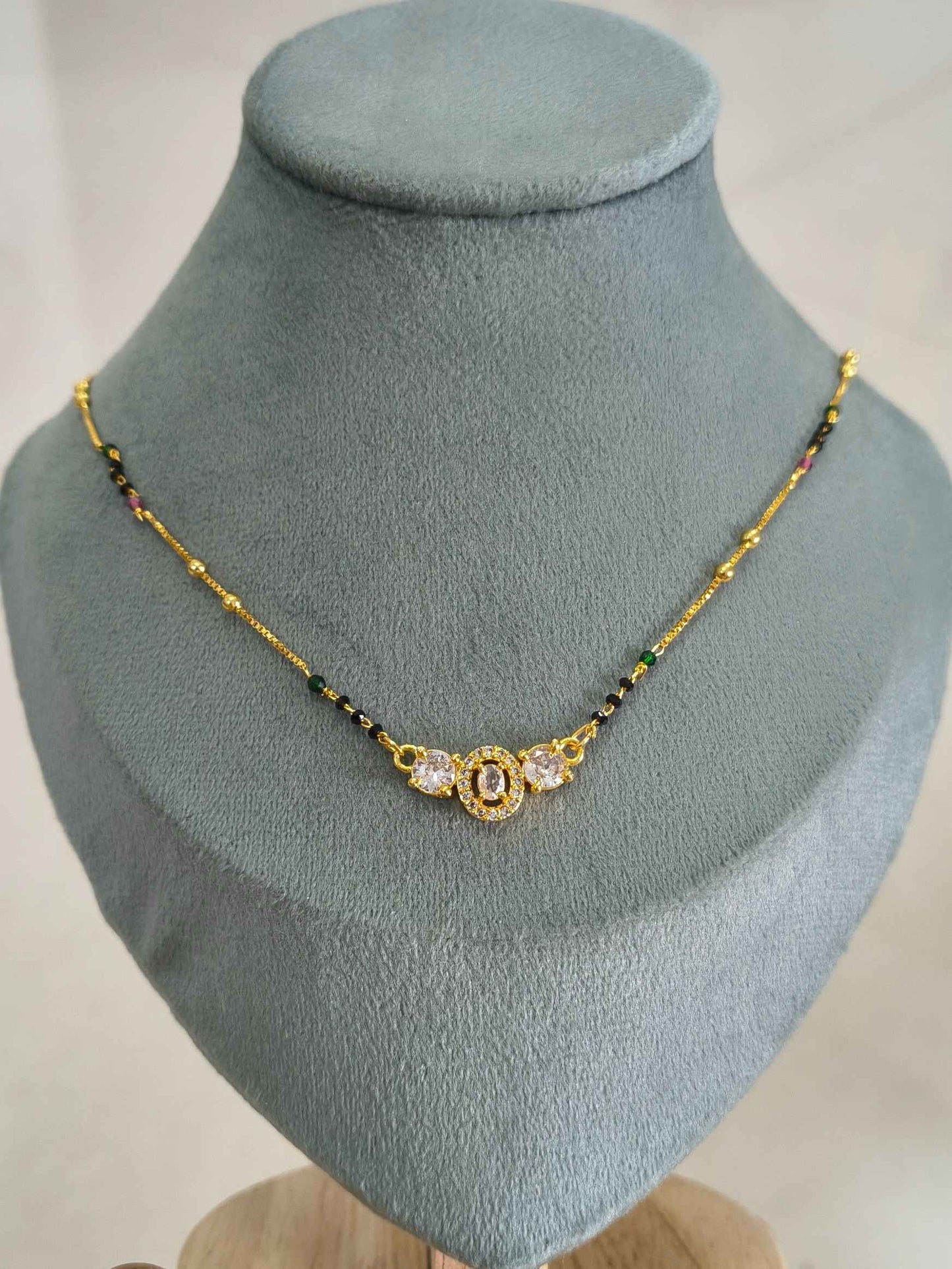 Daily Wear Mangalsutra Modern AD Stone Pendant